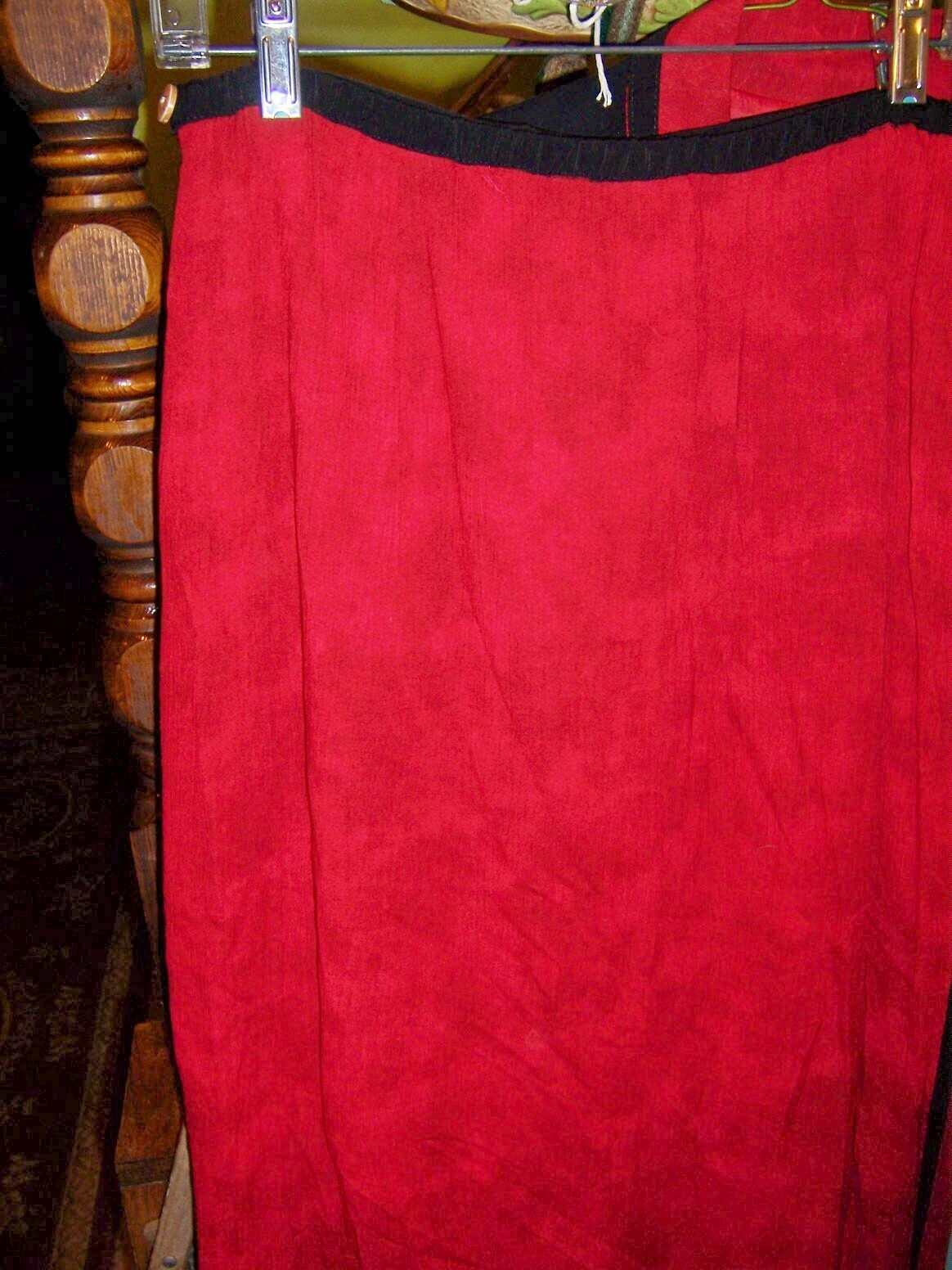 NANCY BOLEN for CITY GIRL Red Polyester (Made in USA) l/s Skirt Set – SIZE 8/12
