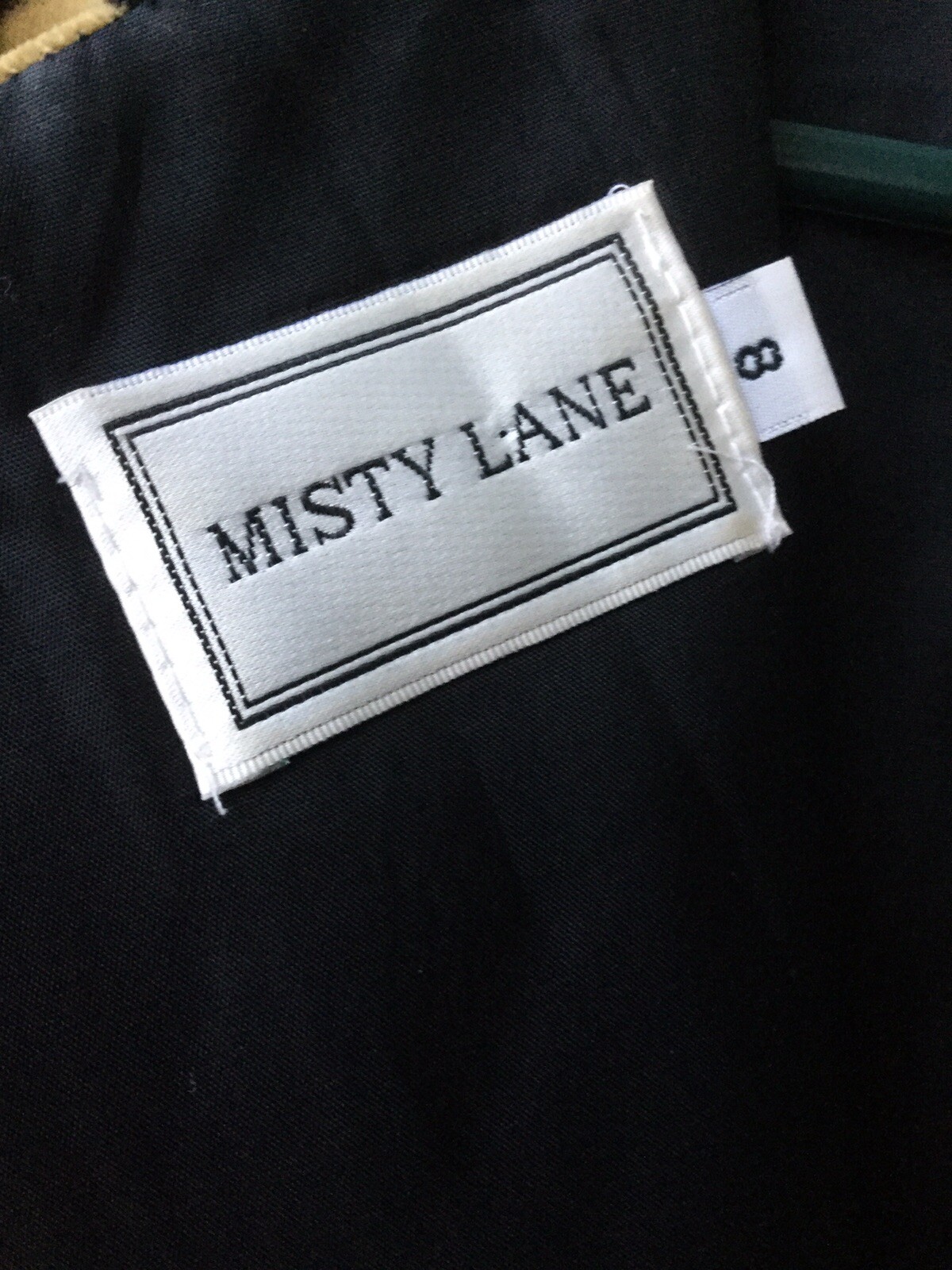 Misty Lane Velvet Cheetah Dress, Size 8, velvet leopard print vintage