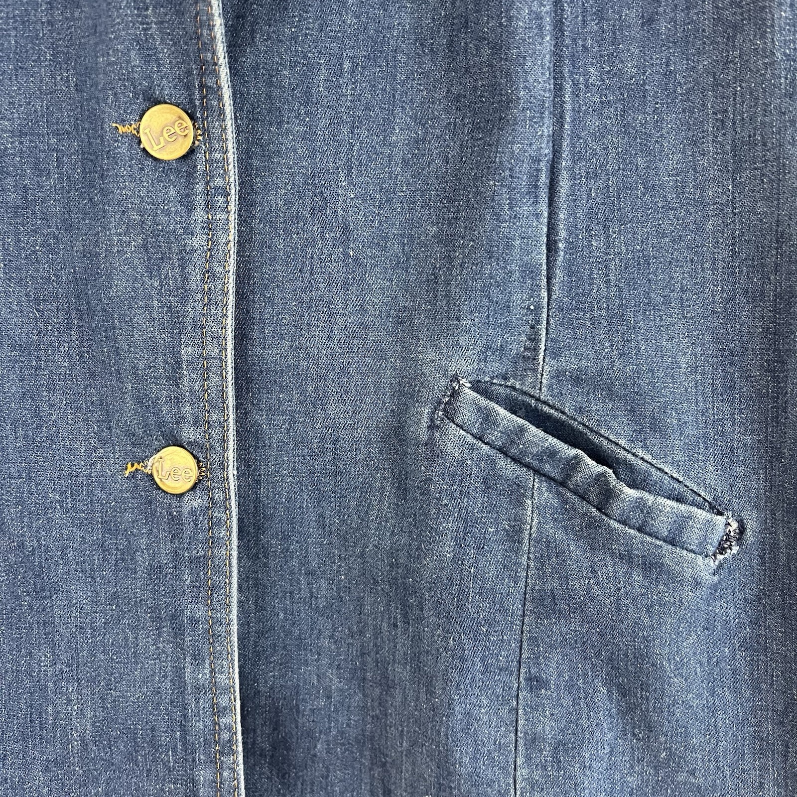 VTG 70s Lady Lee Western Denim Blazer 11/12 Made in USA