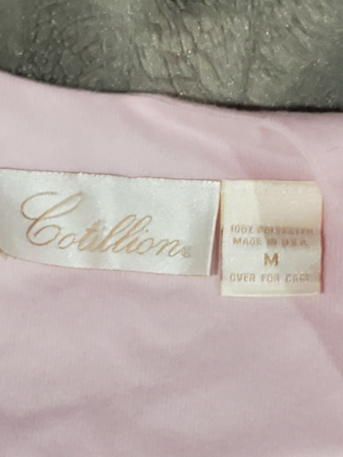 Cotillion Vintage Womens Size M Pink Nightgown Lace Embroidery Flowers