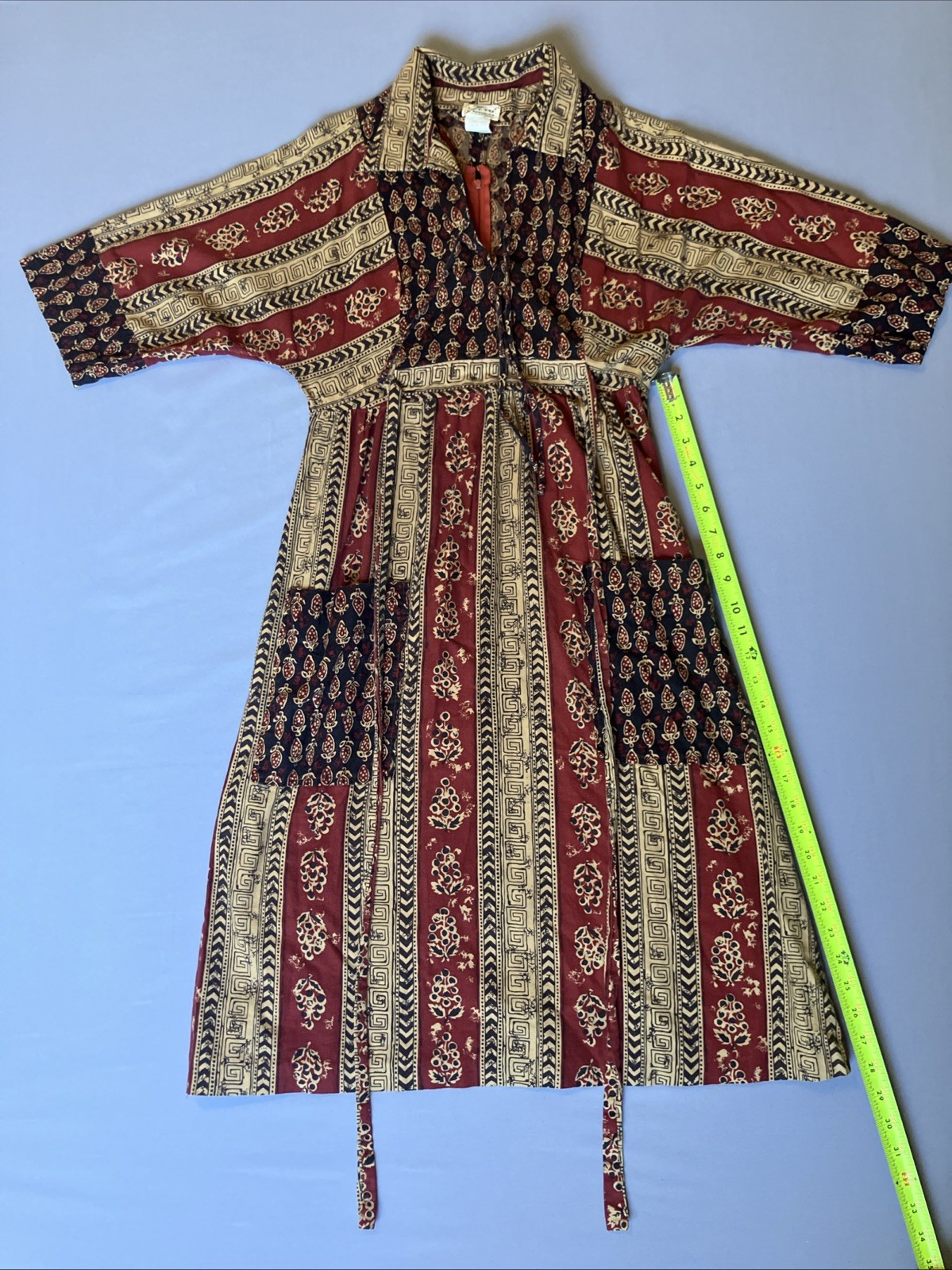 True Vintage 1970s Terri Juniors California Prairie Boho Dress Juniors 13
