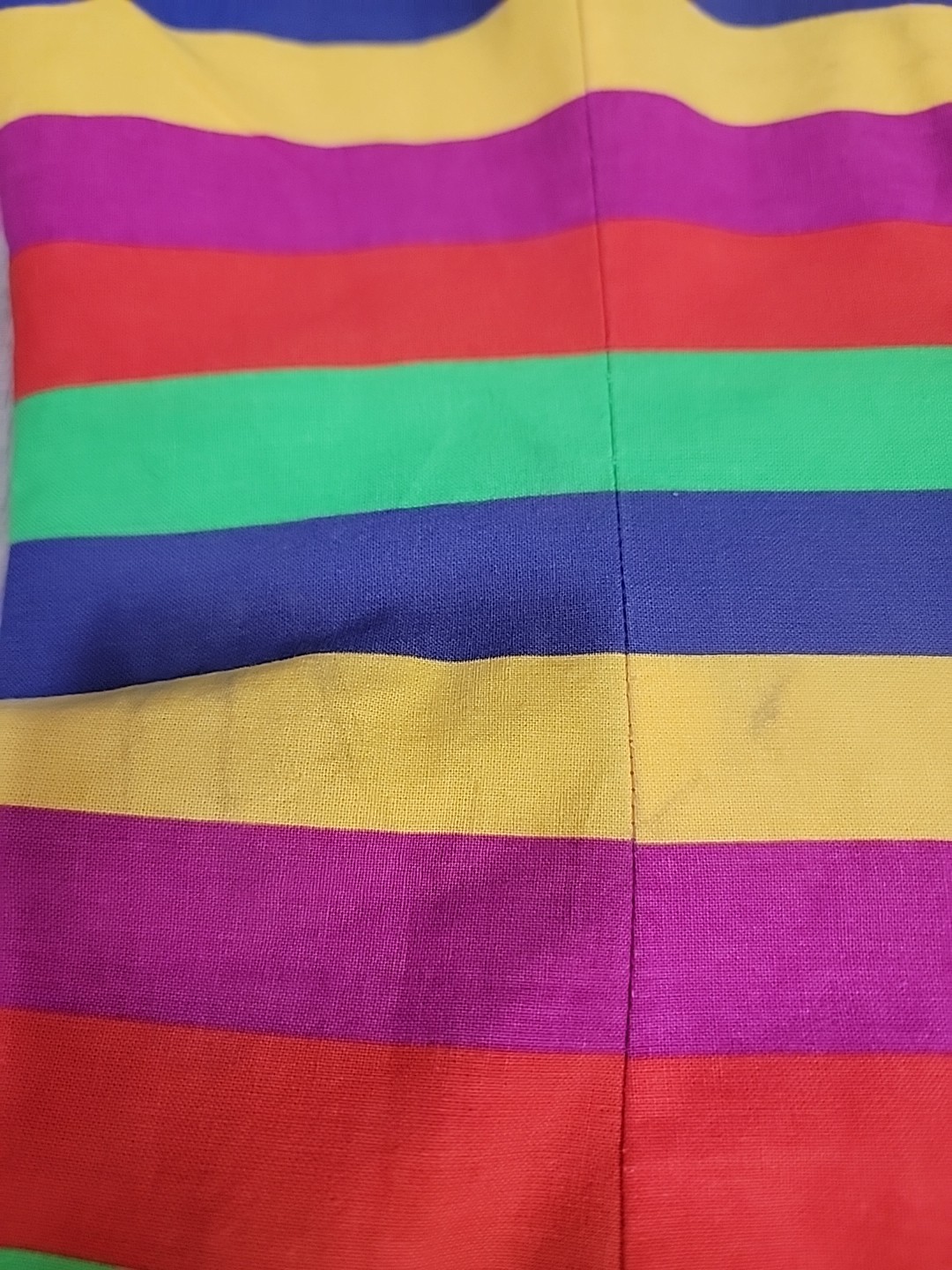 VTG’80 Paul Harris Rainbow Stripe Bodycon Cotton Wiggle Dress