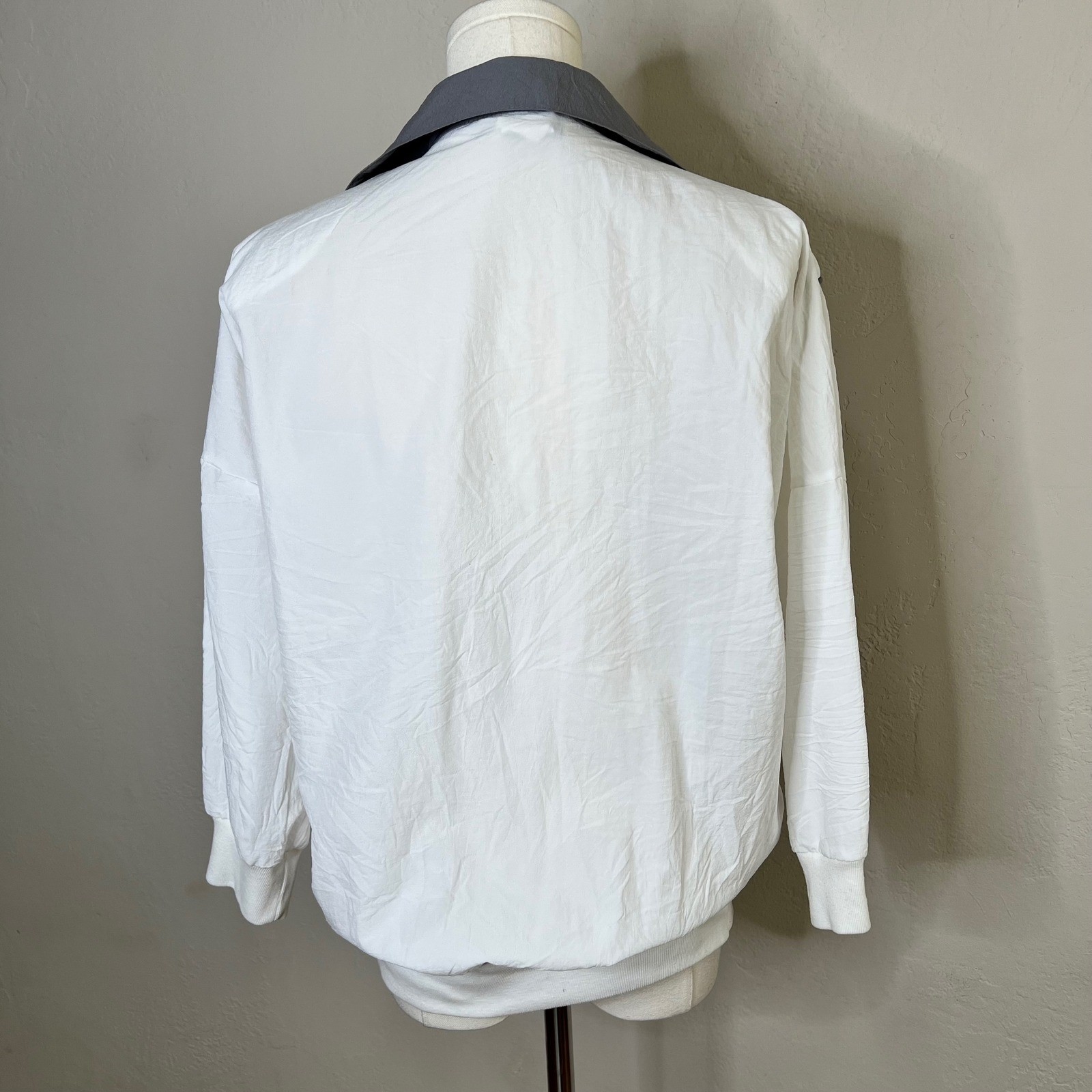 Regal Vintage 80s Western Pullover Top White Unique Button Detail XS Made in USA