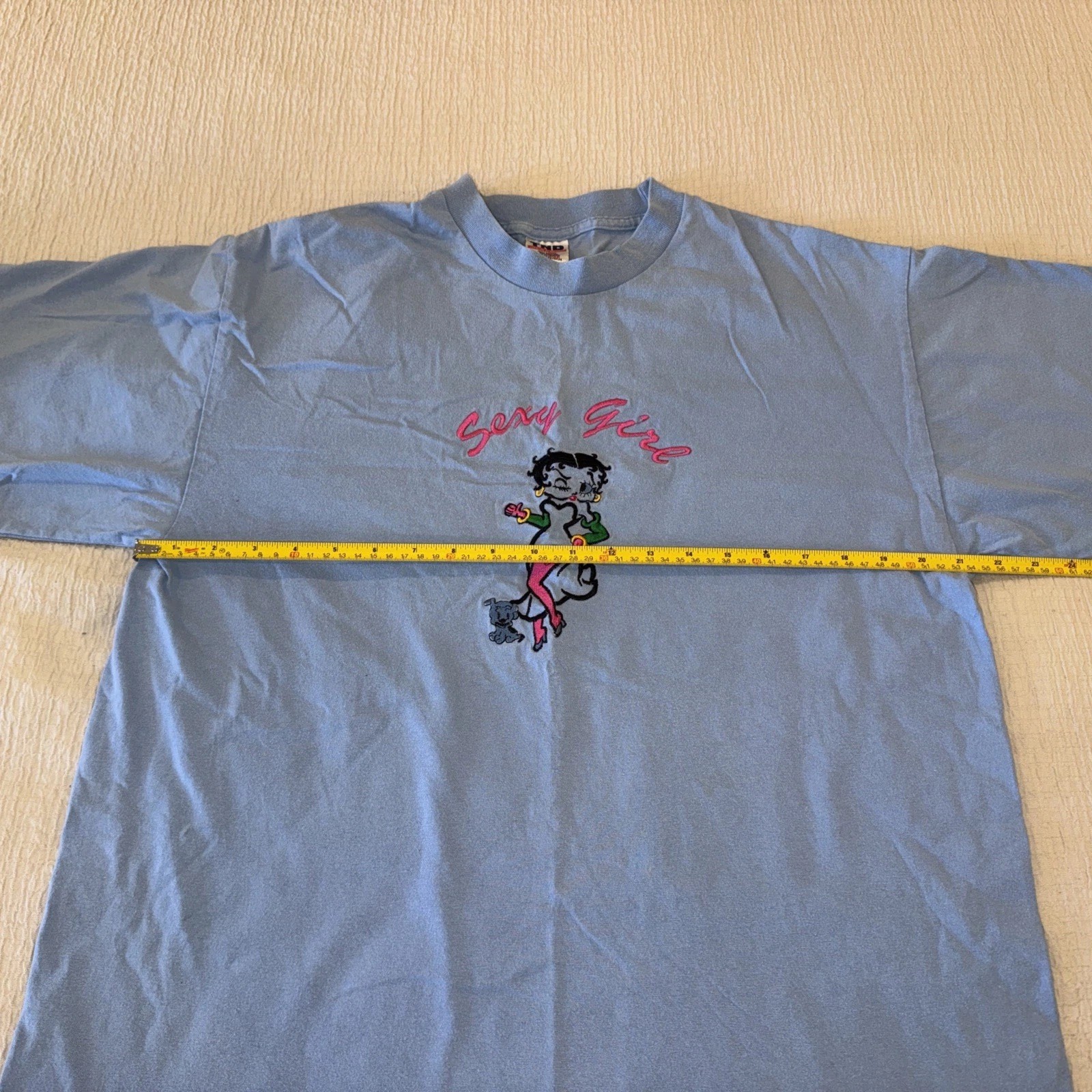 Vtg Betty Boop Adult Shirt XL „Sexy Girl” in a Pretty Blue Color