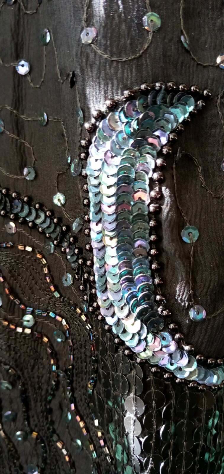 DIANE FREIS Vintage Silk Hand-Made Sequin Butterfly Jacket Resort Cruise ($495)