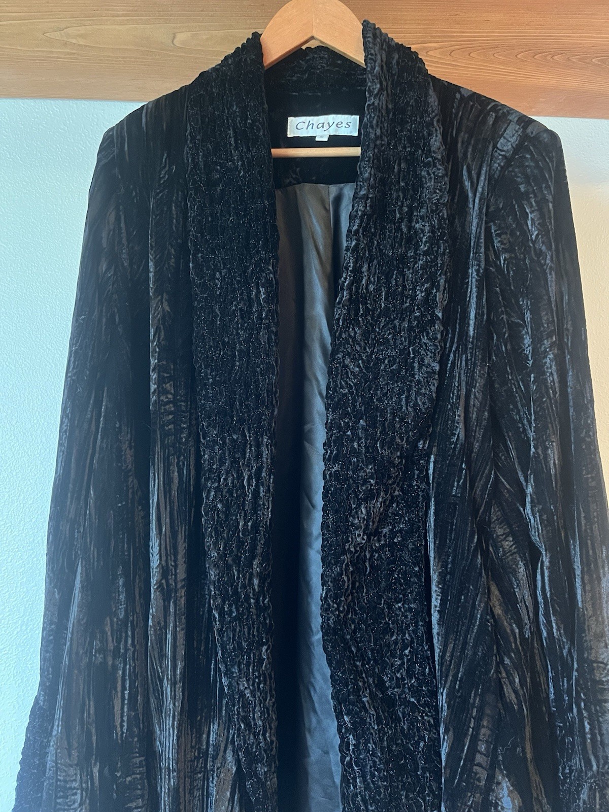 Chaye’s Crushed velvet Vintage Coat Swing Bottom, S, Excellent Condition