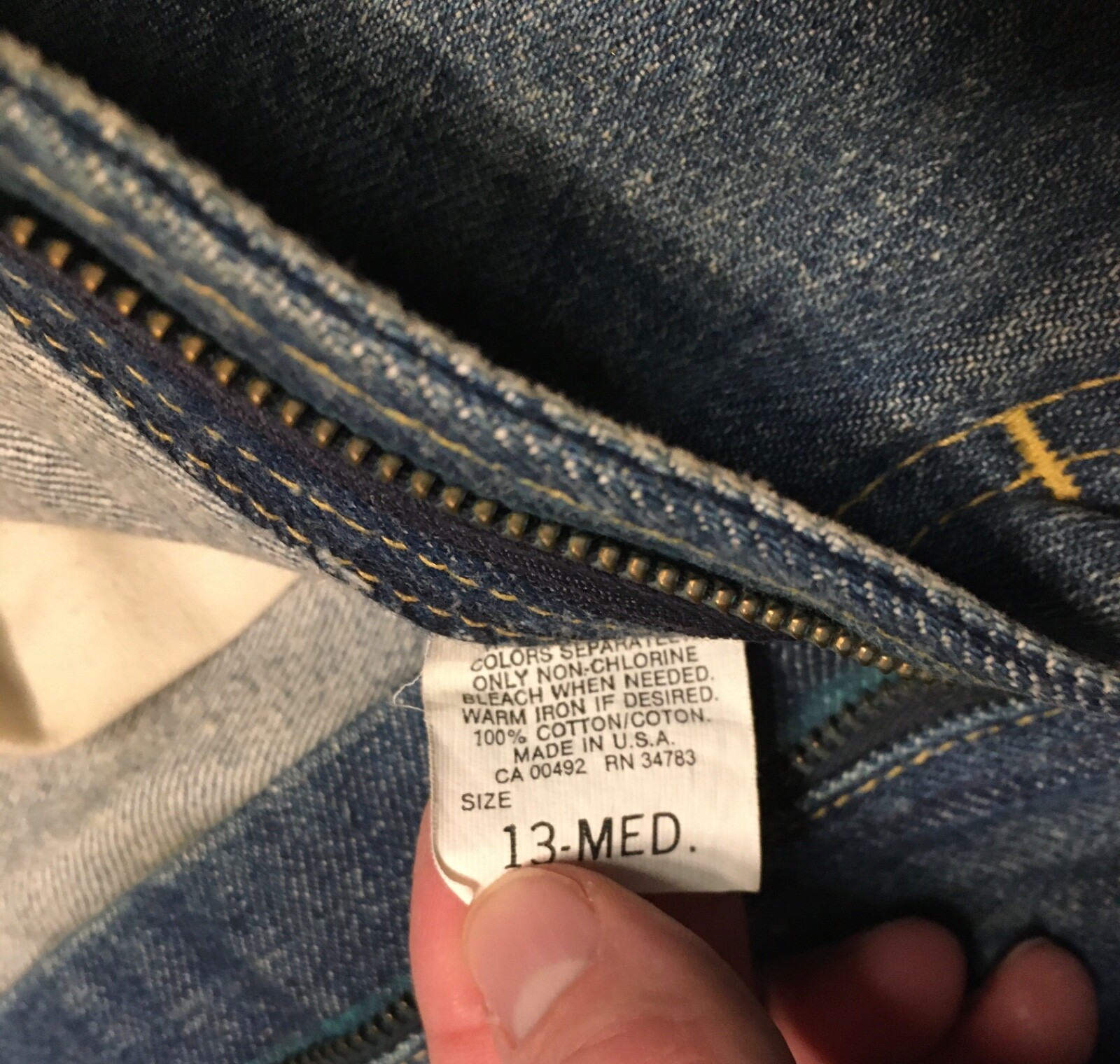 Vintage LEE Rider Made in USA Womens Denim Blue Mom Jeans Size 13 Med 28” Inseam