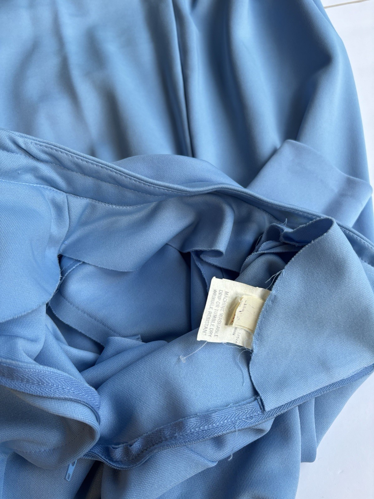 Vintage Powder Blue Long Sleeve Secretary Size 12 Unbranded Grandma