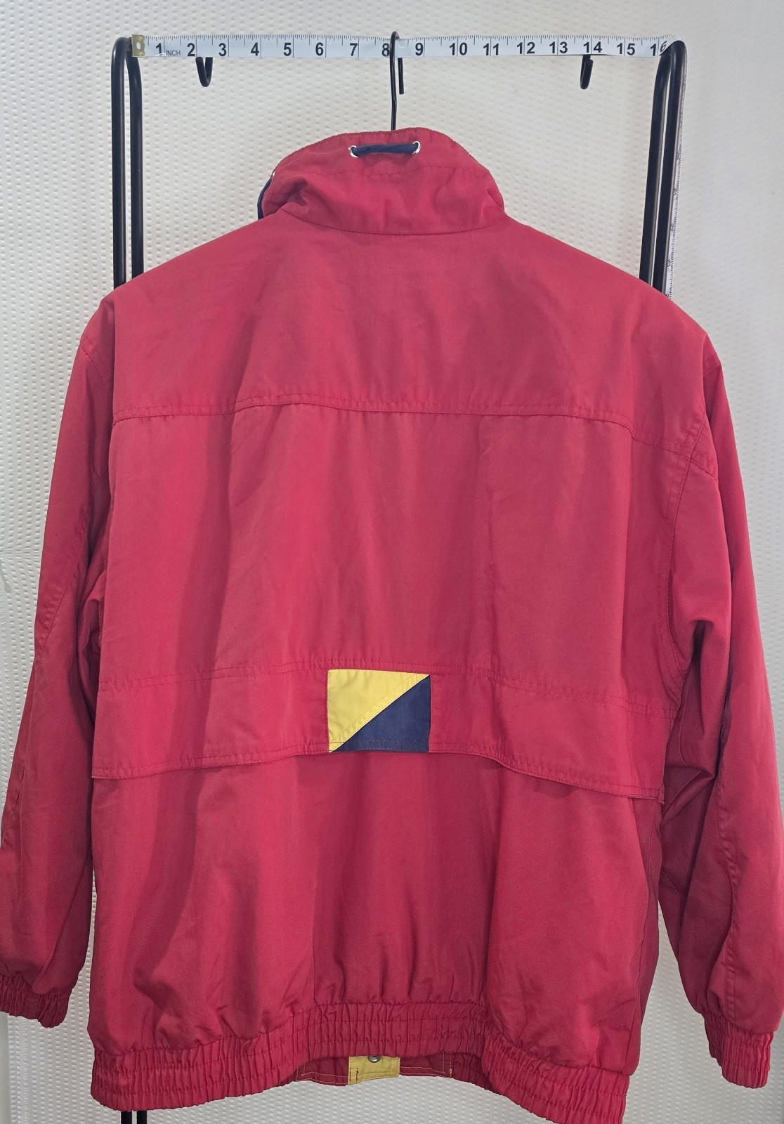 VTG Innovations by Izzi Colorblock 90s Coat Jacket Red Yellow Blue – Size L