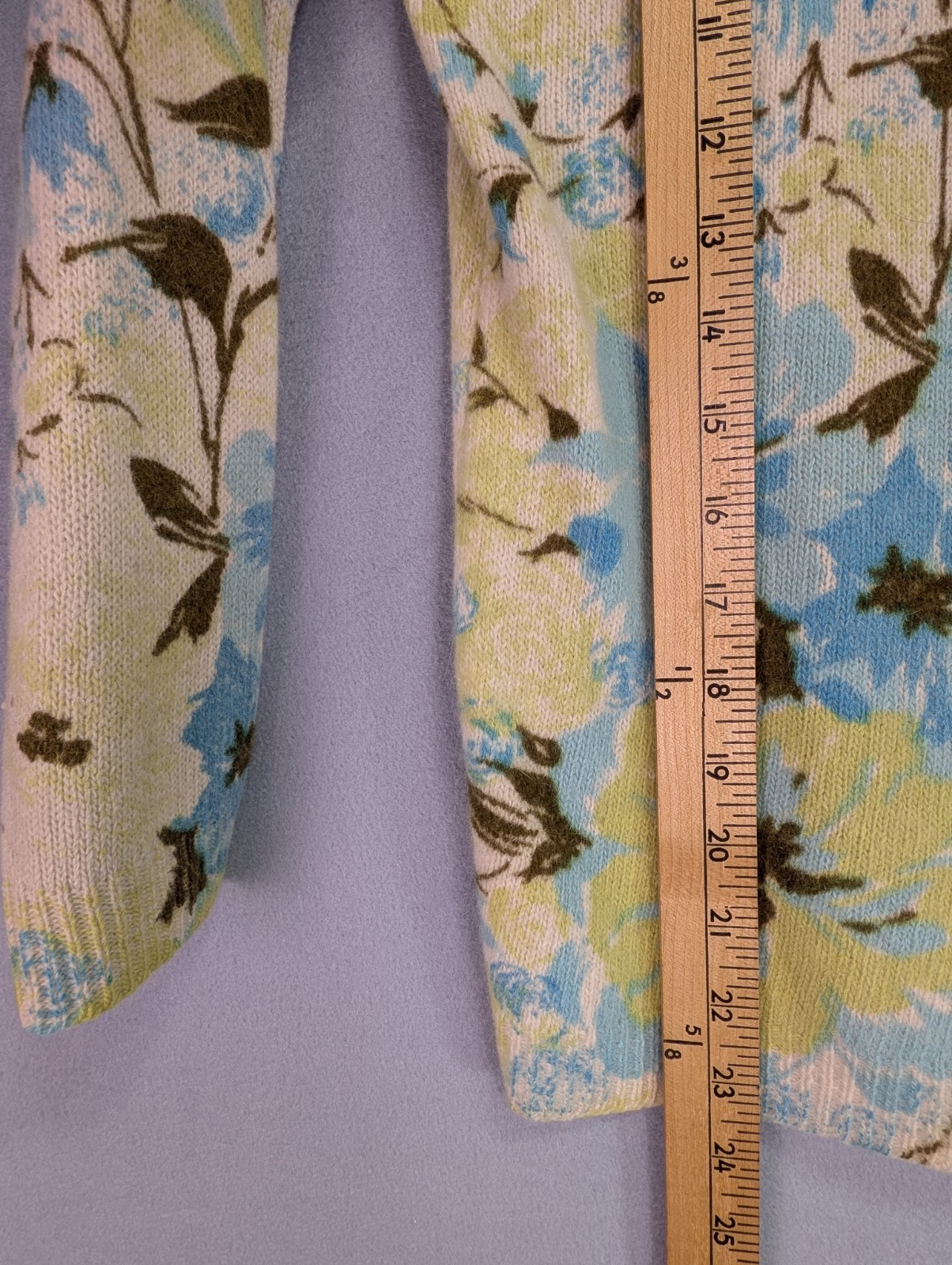 Vintage Kingsley Cardigan Sweater Small Yellow Floral Academia Librarian