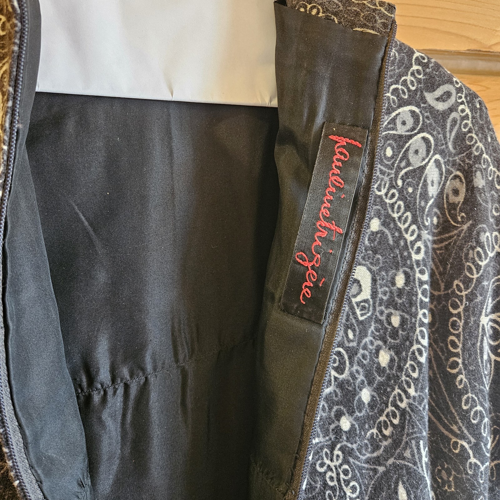 PAULINE TRIGERE VINTAGE BLACK / WHITE PASLEY DRESS