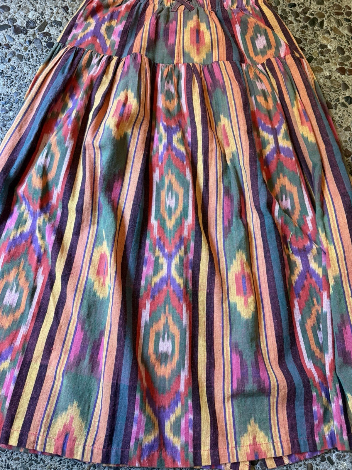 Vintage Ascente Sport Medium Aztec Indian Southwest Midi Boho Skirt USA Made