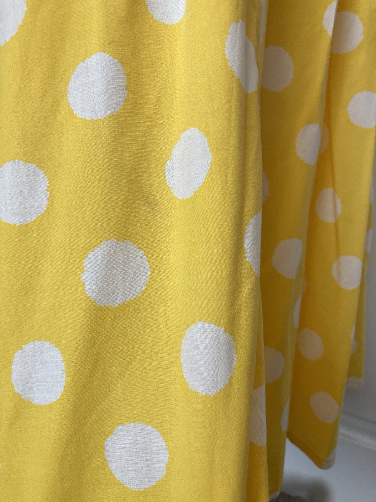 Darian VTG Yellow Polka Dot Shirt Dress Rockabilly Size M – Damaged For Costume