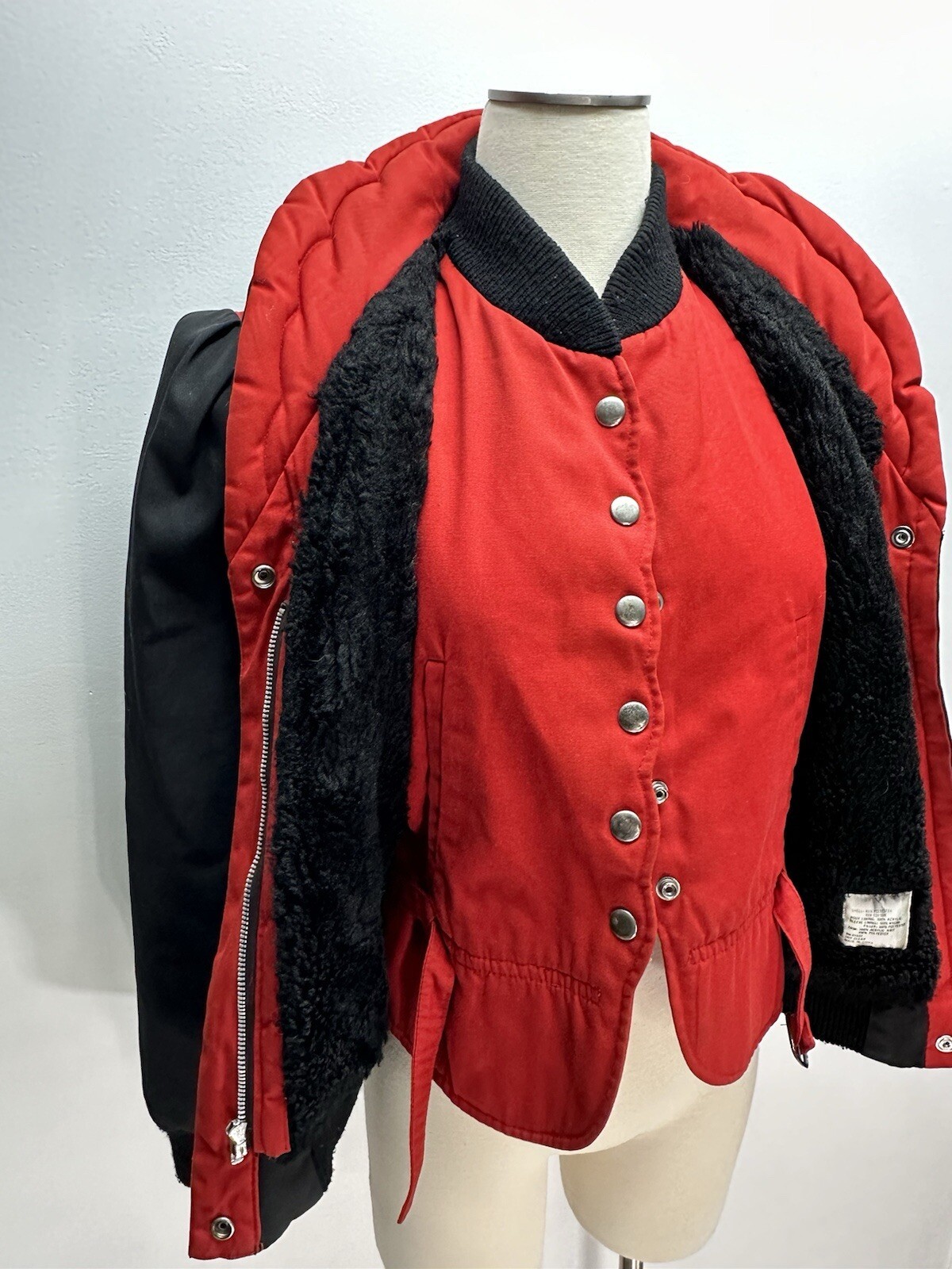 Rockabilly Jacket Bomber Mod Maid Red Black 1980’s Rock Pop Kpop Women’s Small