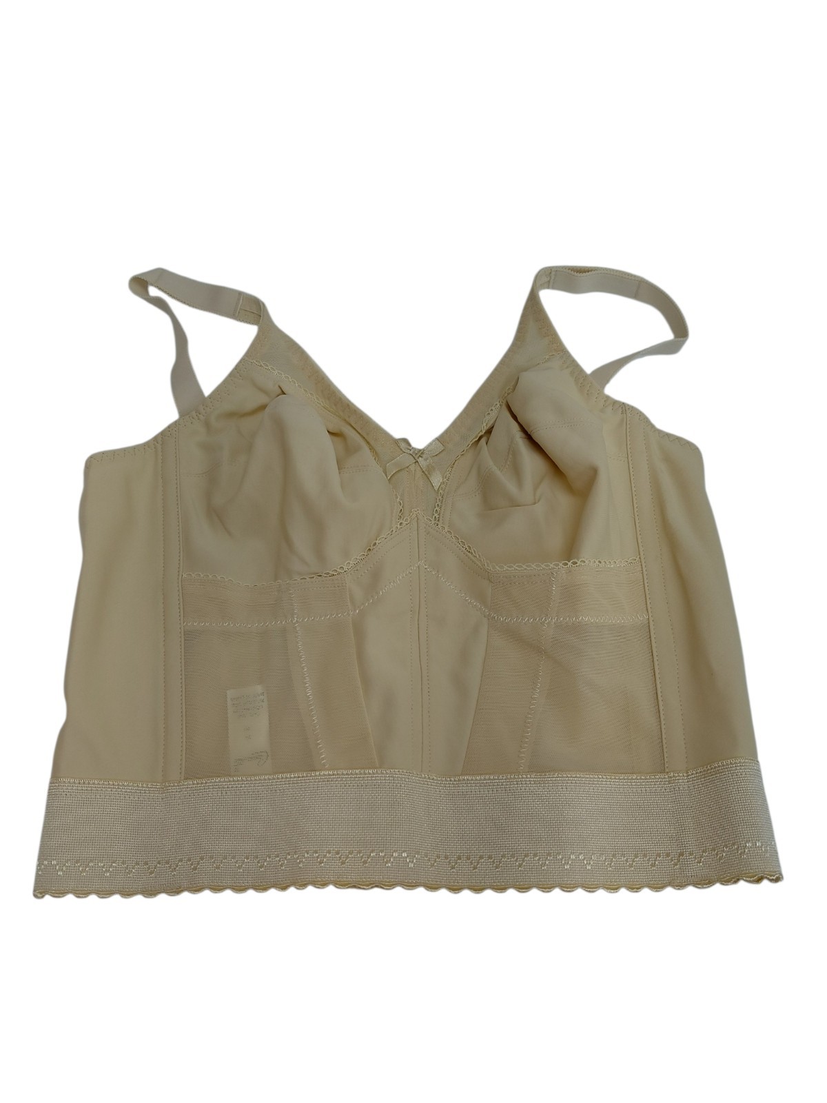 Vintage Crown-nette Longline Beige Bra Size 36B
