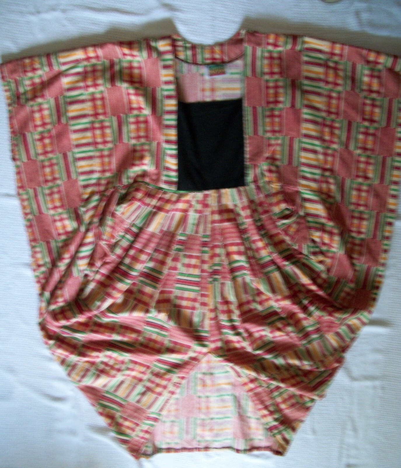 Vintage Free Island African Style Balloon Dress Kaftan One Size Cotton
