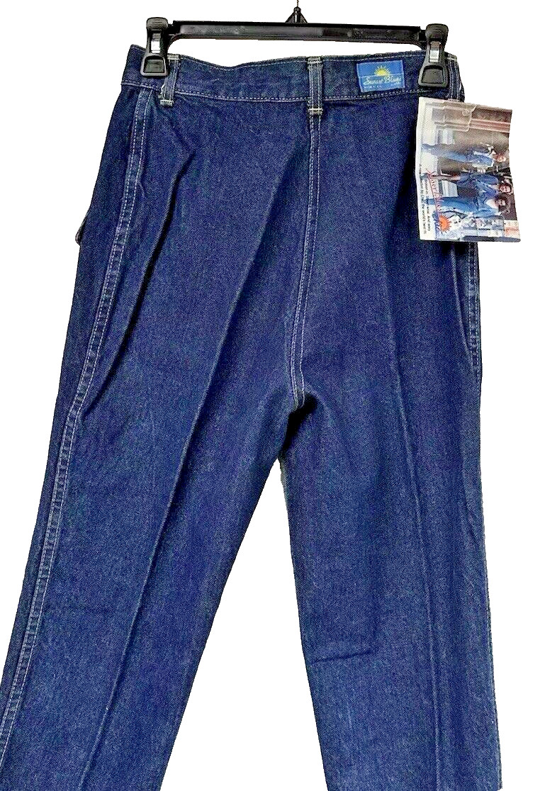 Chic Blue Denim Jeans Waist Size 28″ Inseam 32″ for Women over 5’7″