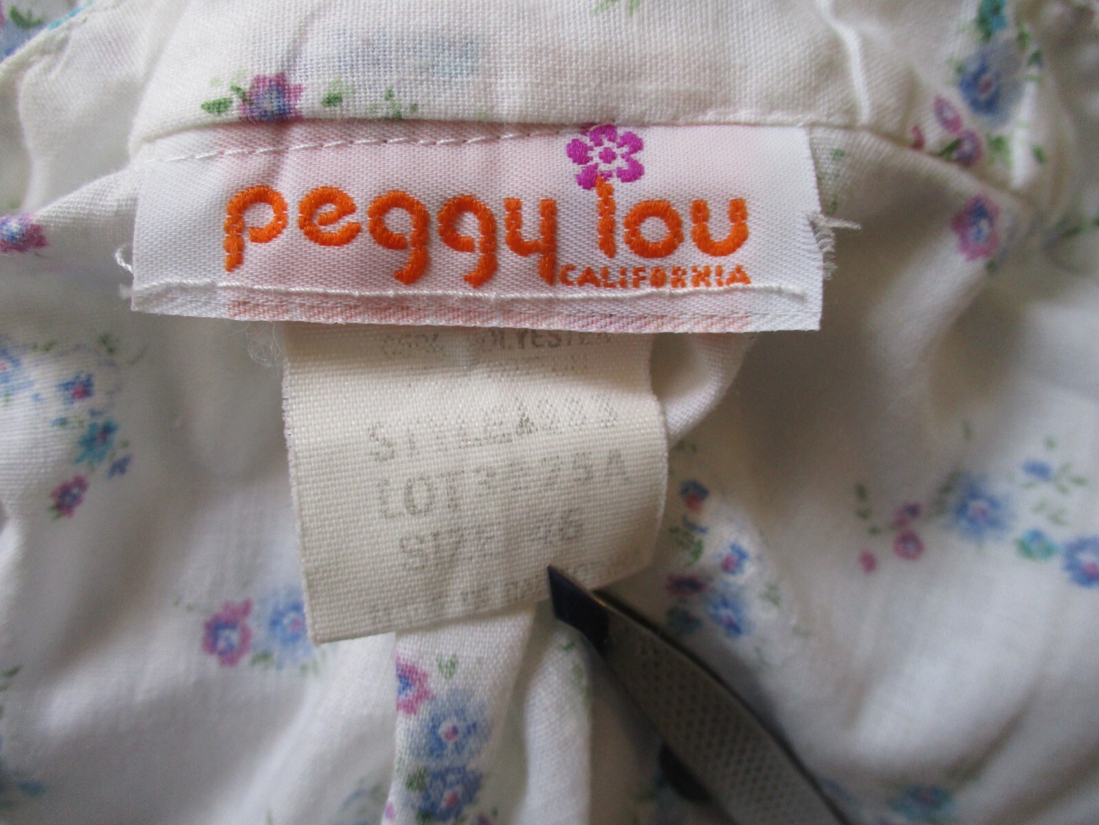 Vintage Peggy Lou Floral Pop Over Blouse Size 46