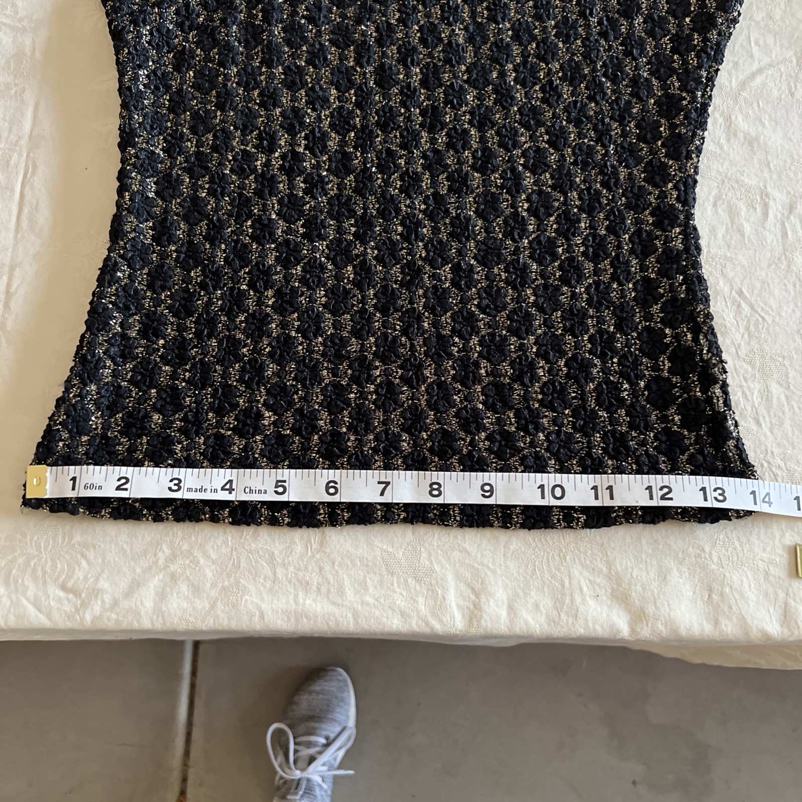 Vintage Black And Gold Top