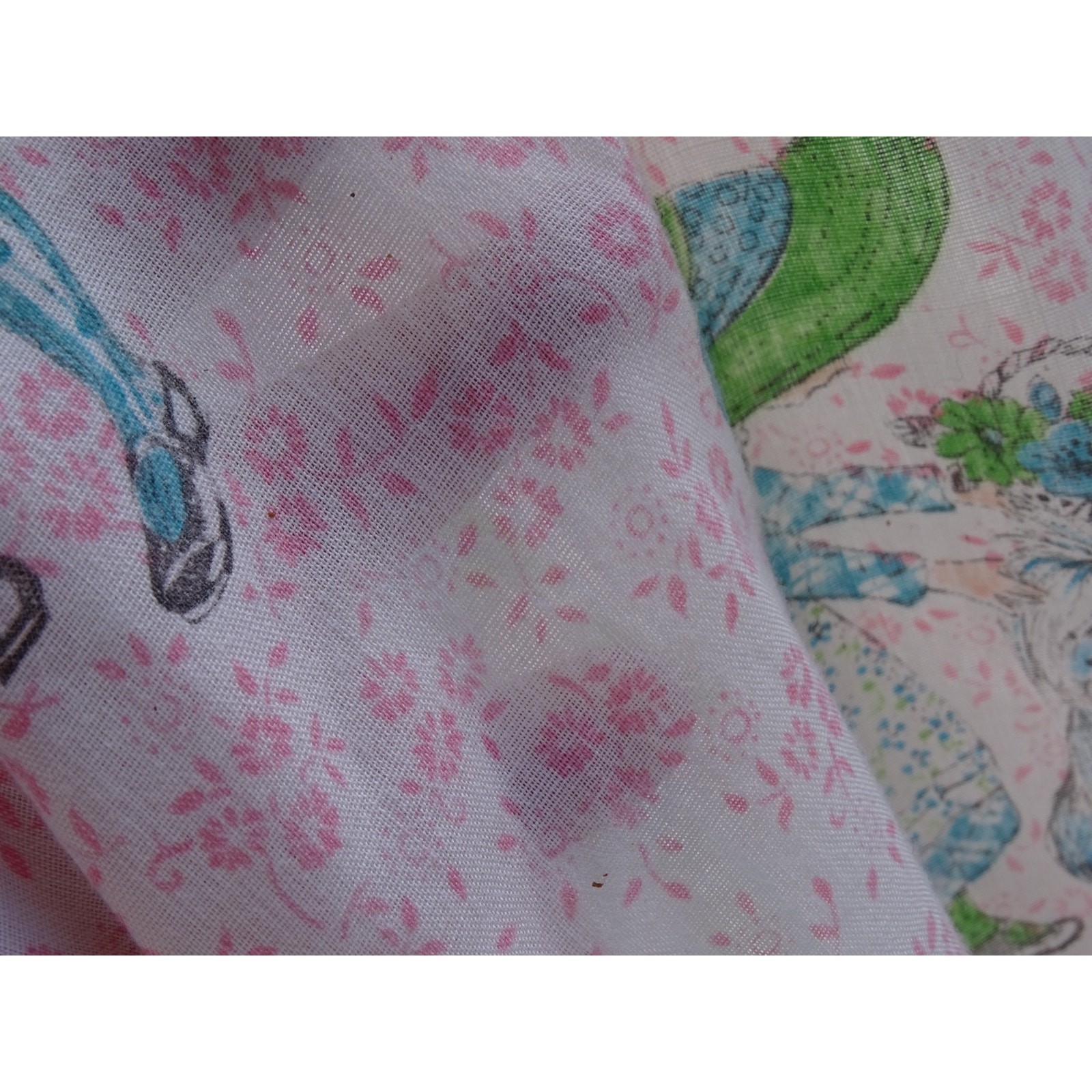 Vtg Floral Midi Housedress Novelty Print 70s Small Cottage Garden Cottagecore