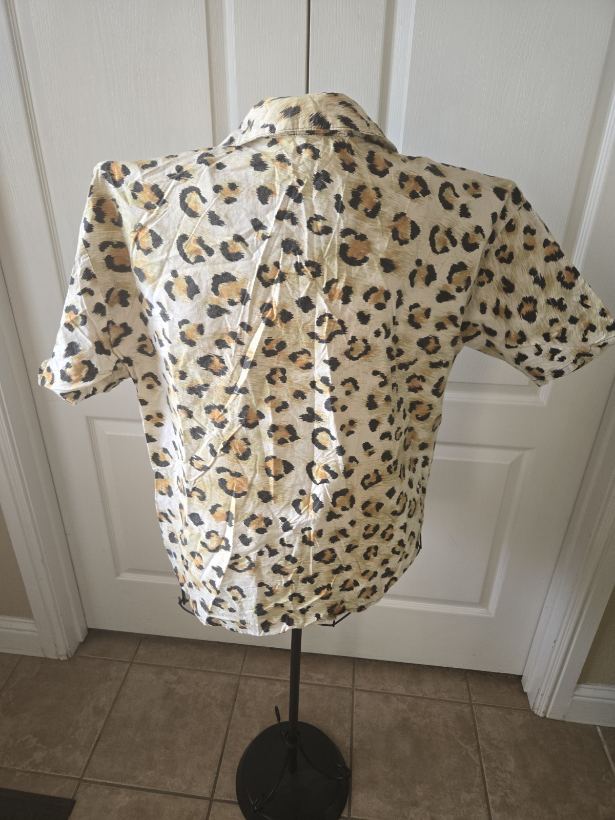 Vintage 80’s CALIFORNIA CONNECTION SS Button Up Top Shirt Blouse Large