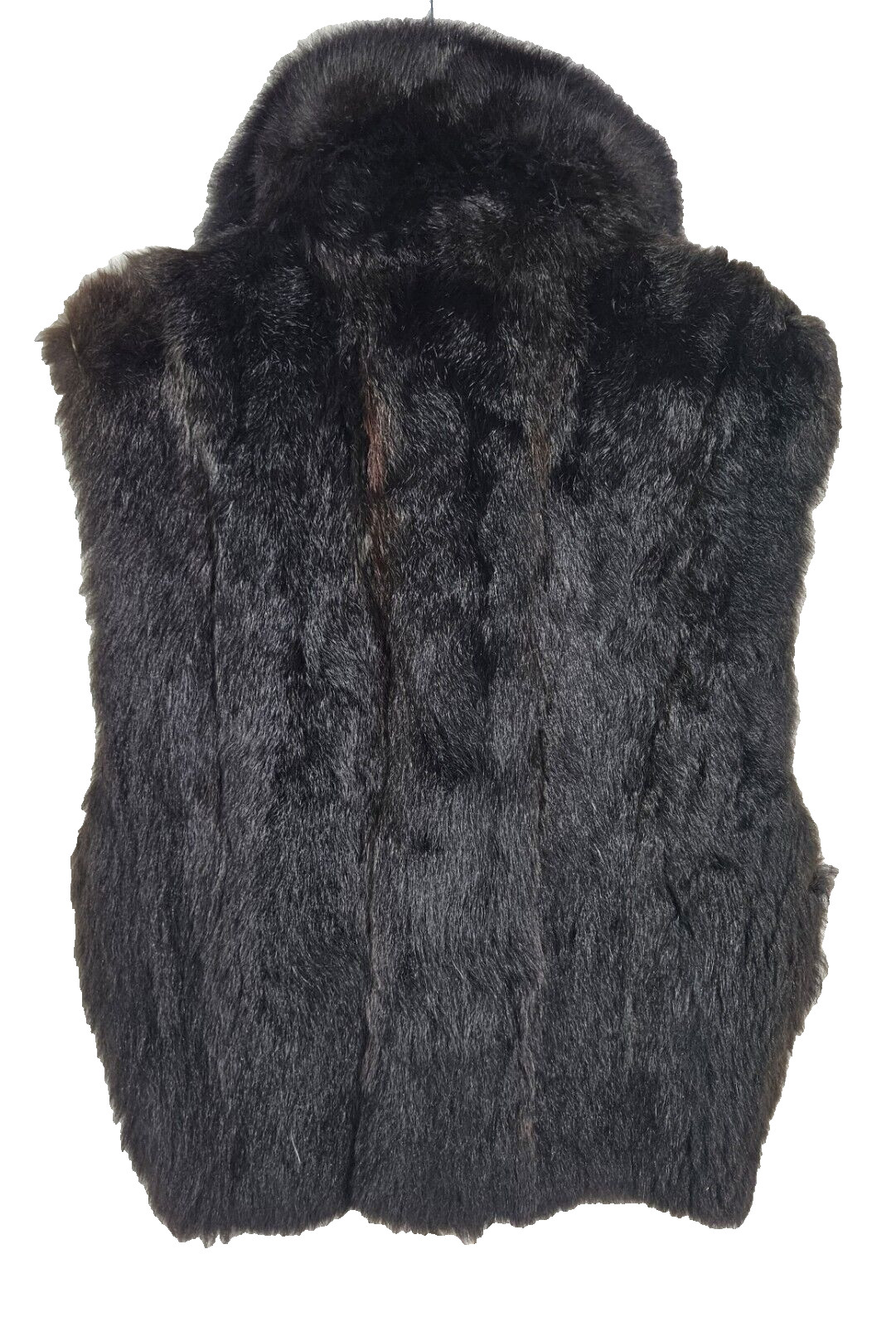 Andrew Marc New Zealand Opossum Fur Leather Collar Women’s Vest Size M