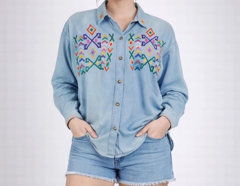 Vintage aiger Southwest Native American Button Up Shirt large