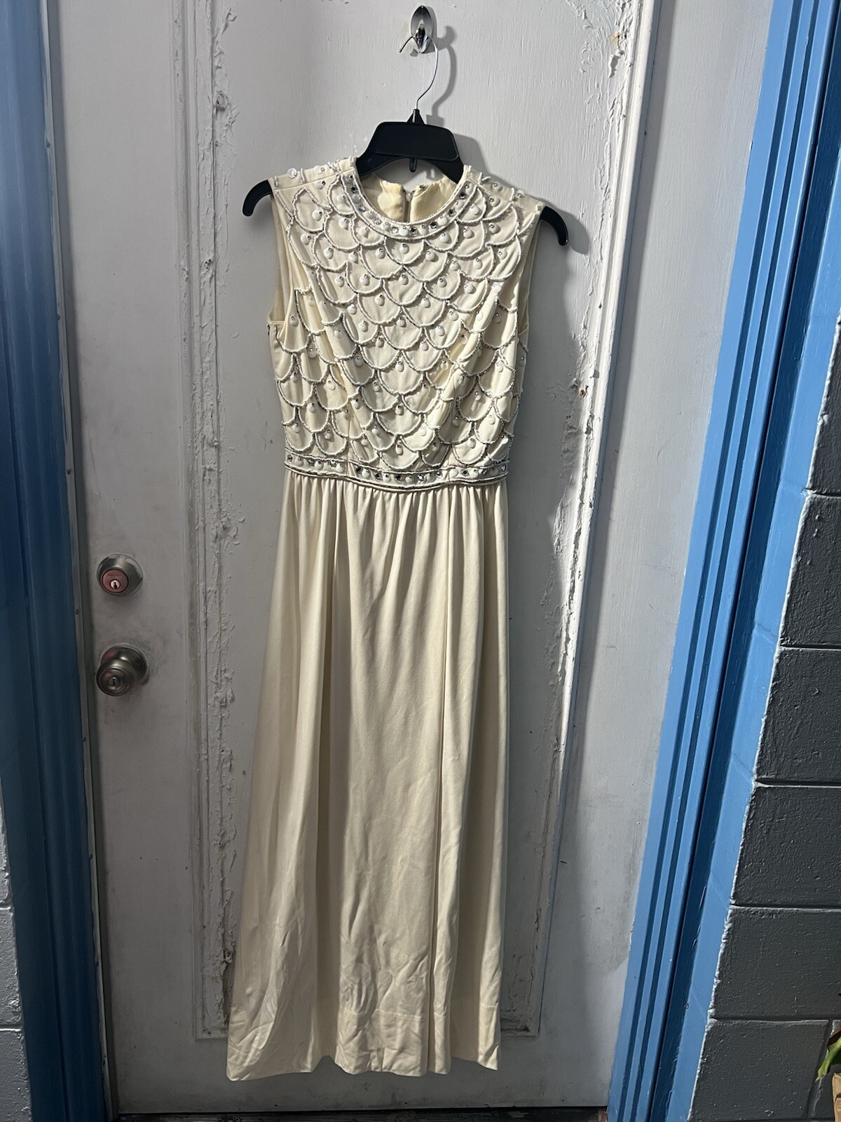 Vintage 1950s Ceil Chapman Metallic Striped Designer Dress – Size Small