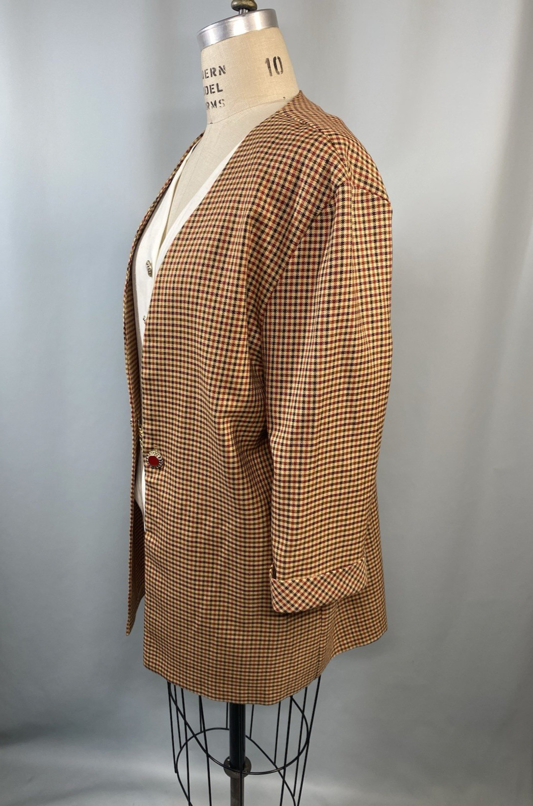 80s 90s Women’s Vintage Jacket Vest SIZE XL EXTRA LARGE 16 DRESS SAVVY brown