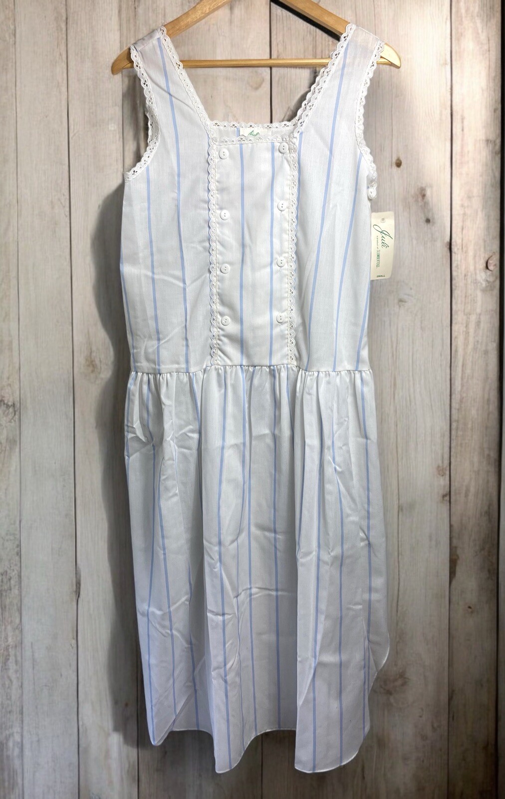 Vintage Juli New w Tags Cottagecore Prairie Peasant Eyelet Lace Sleep Day Dress