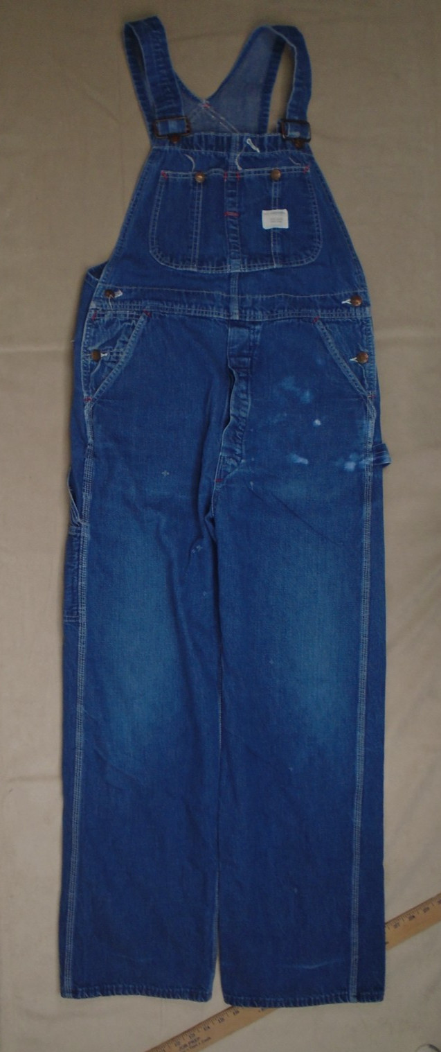 Vintage 70s JC Penny Big Mac Denim Bib Overalls Workwear Sanforized Union 32×292