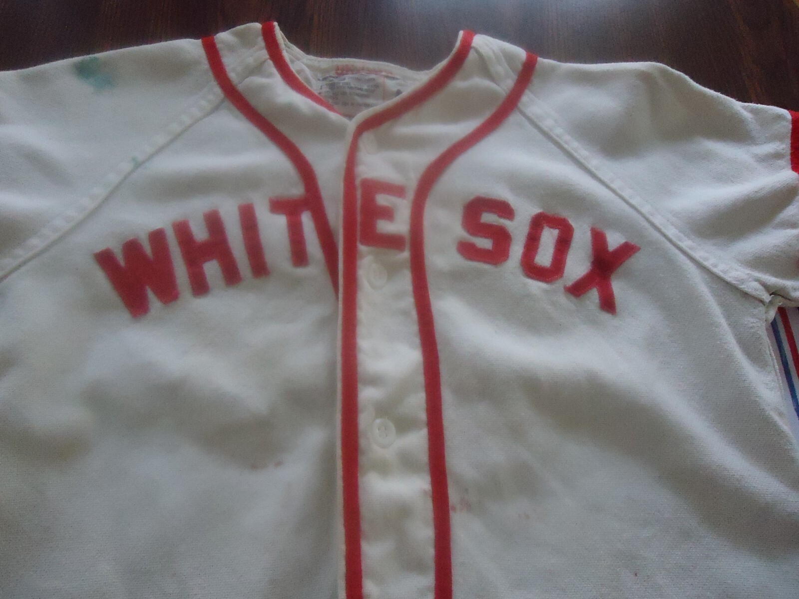 Vintage WHITE SOX Youth Little League Baseball Jersey, WILSON, Made in USA Sz M