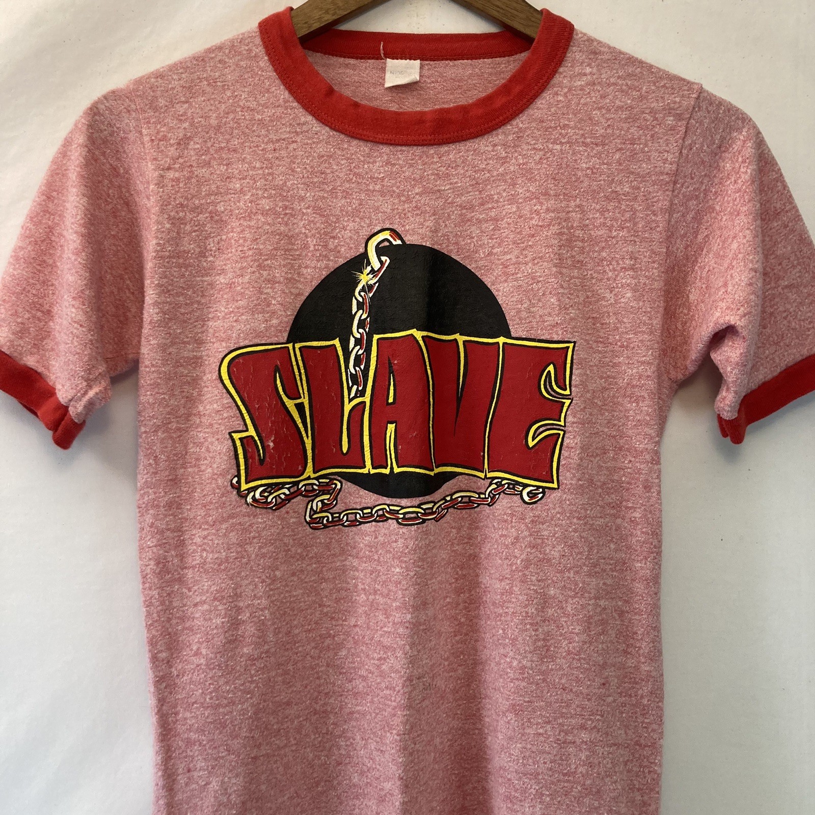Vintage 70s Slave Band Tshirt Women’s S Single Stitch Ringer RARE Funk Soul R&B