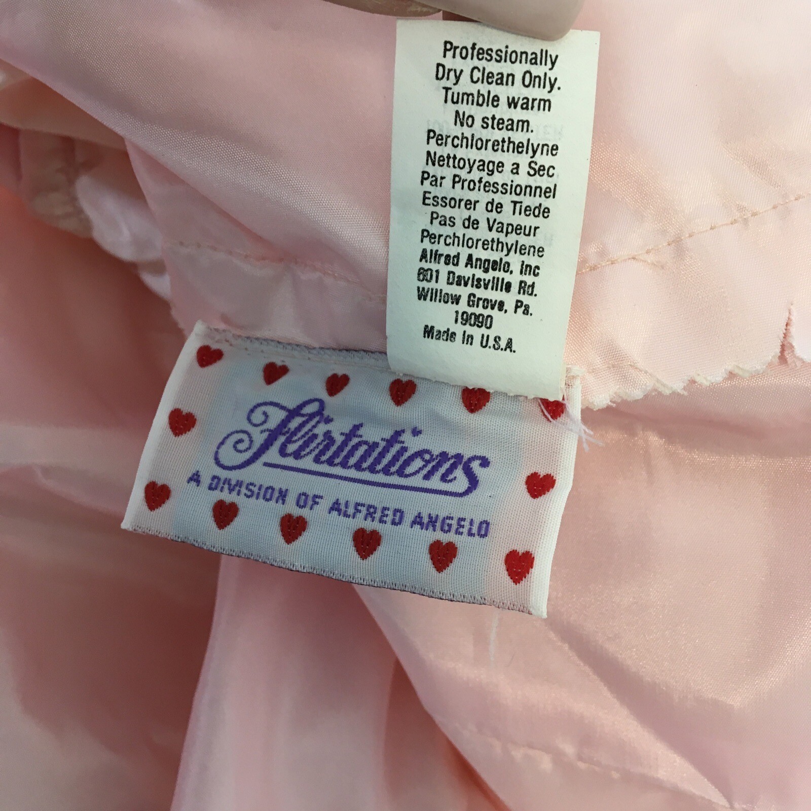 VTG FLIRTATIONS Gown Alfred Angelo Victorian Full Skirt Puffy Lace UNION XS/S