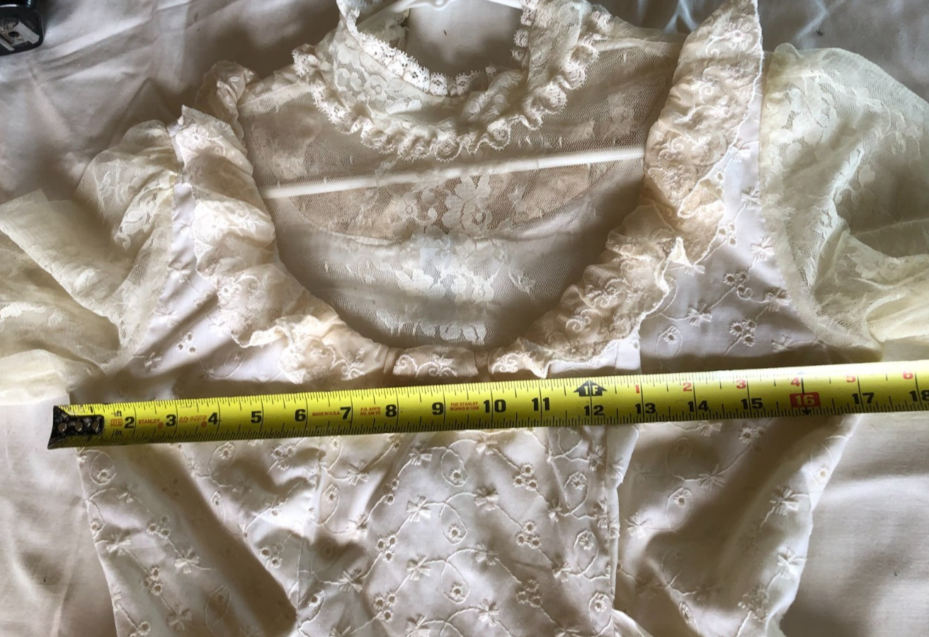 VTG Susan Lane Country Elegance Cottagecore Prairie Lace Wedding Dress sz 10
