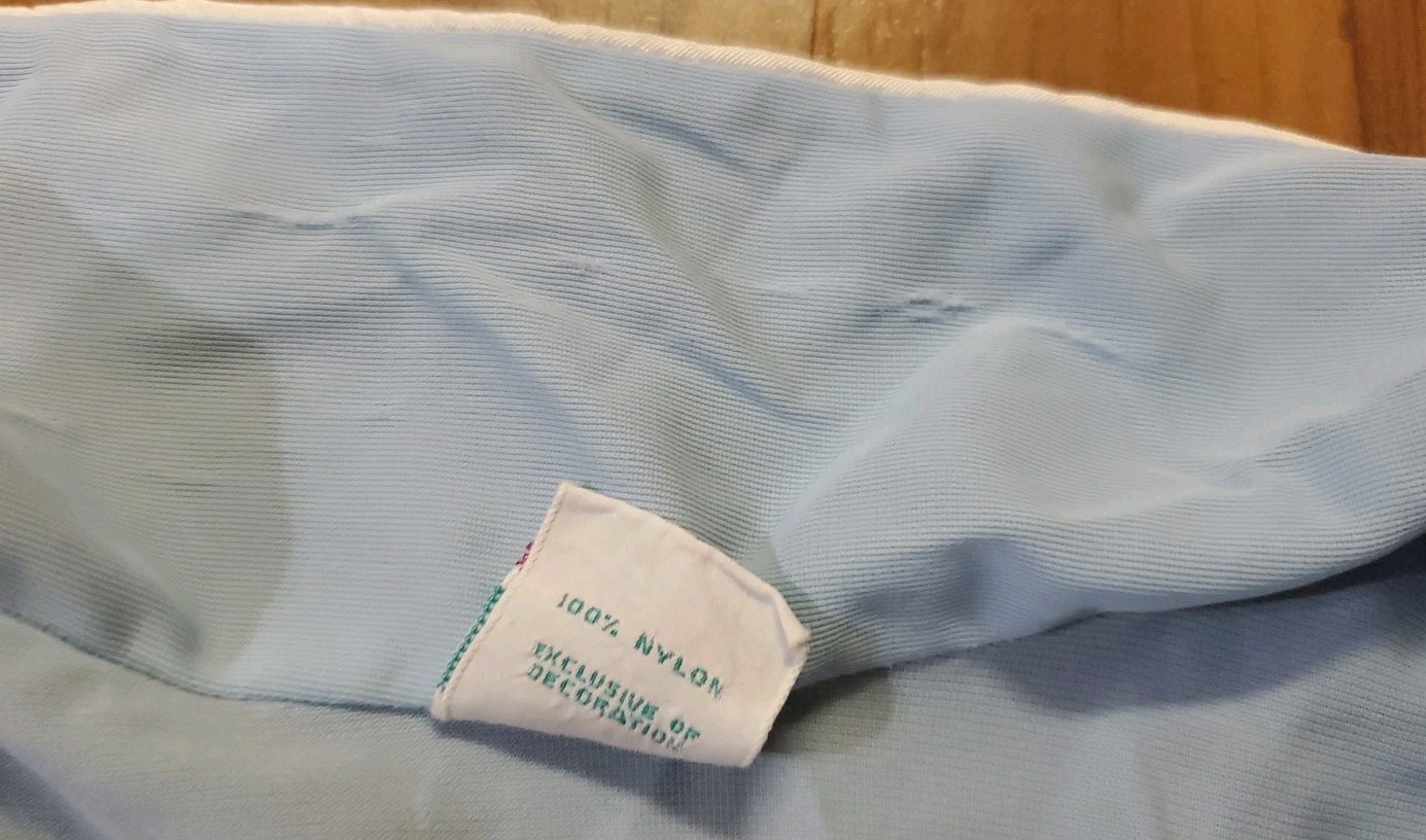 Vtg Gaymode Size 34 Button Down Sleep Shirt Blue House Dress Penneys Grannycore