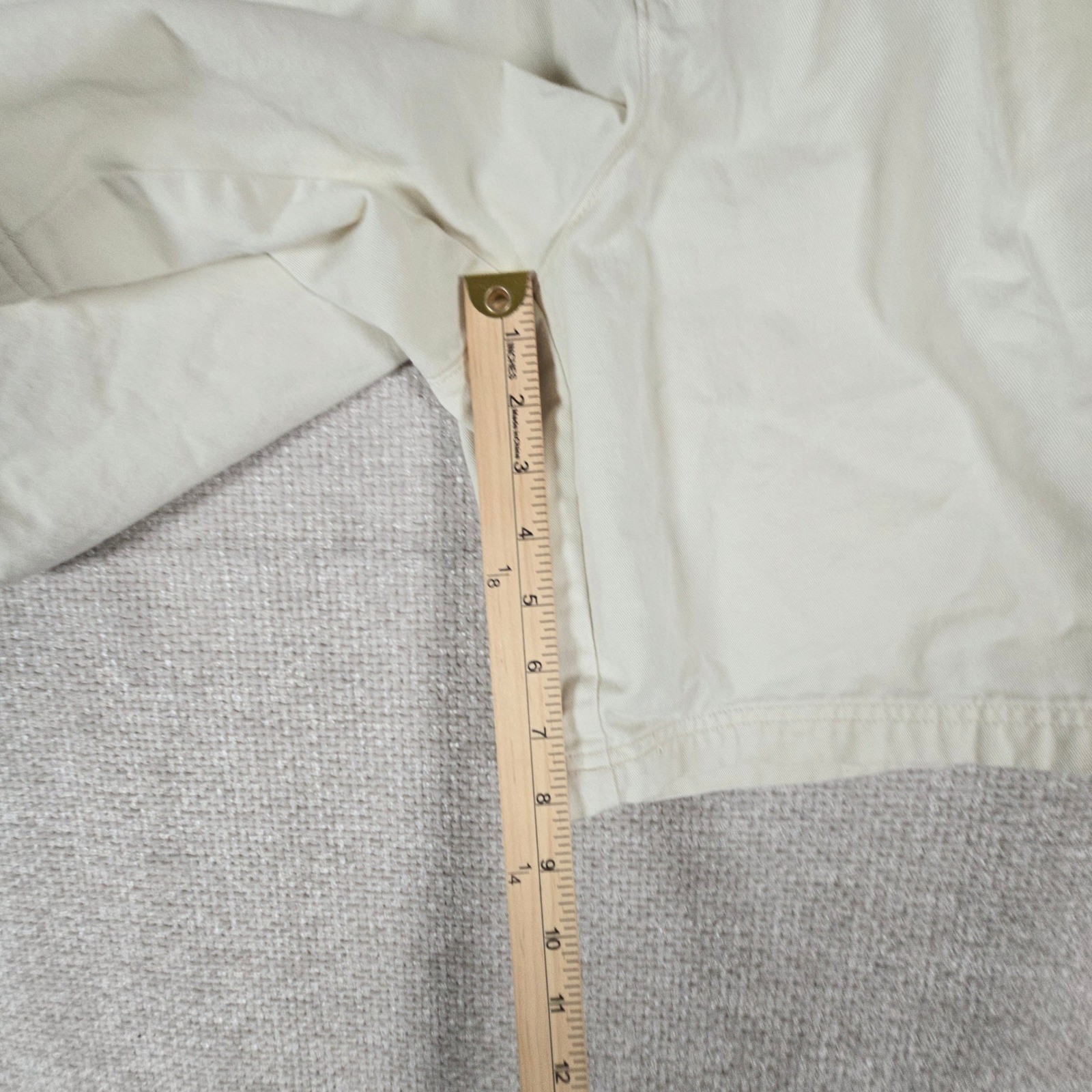 Vintage St Johns Bay Womens Beige Pleated High Rise Cotton Shorts Size 10 90s