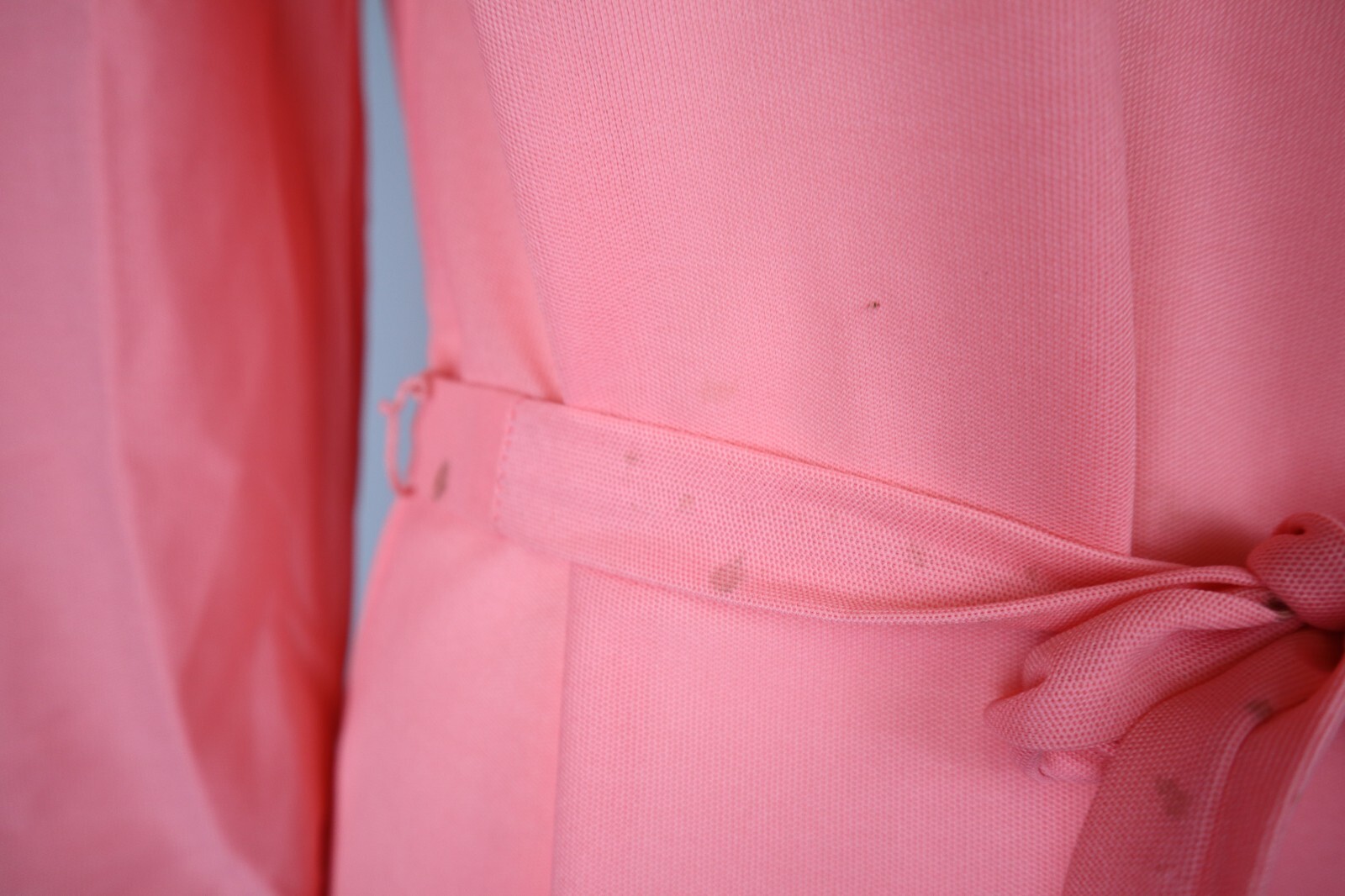 Vintage 1970s 70s Women’s Coral Orange Pink Dress with Belt – Size S