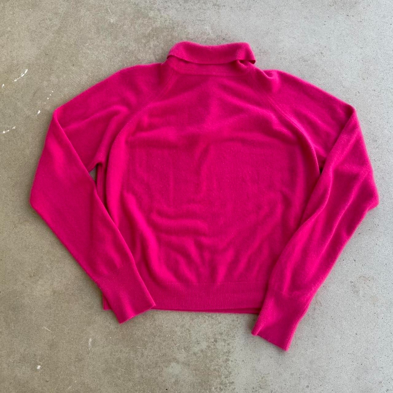 1960s HICKORY HOUSE PINK VTG MOCK NECK SWEATER SMALL TALON ZIPPER QUARTER ZIP