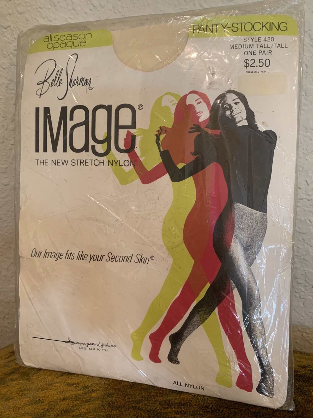 Vtg Belle Sharmeer Nylon Stockings All-Season Opaque Medium Tall/ Tall RARE