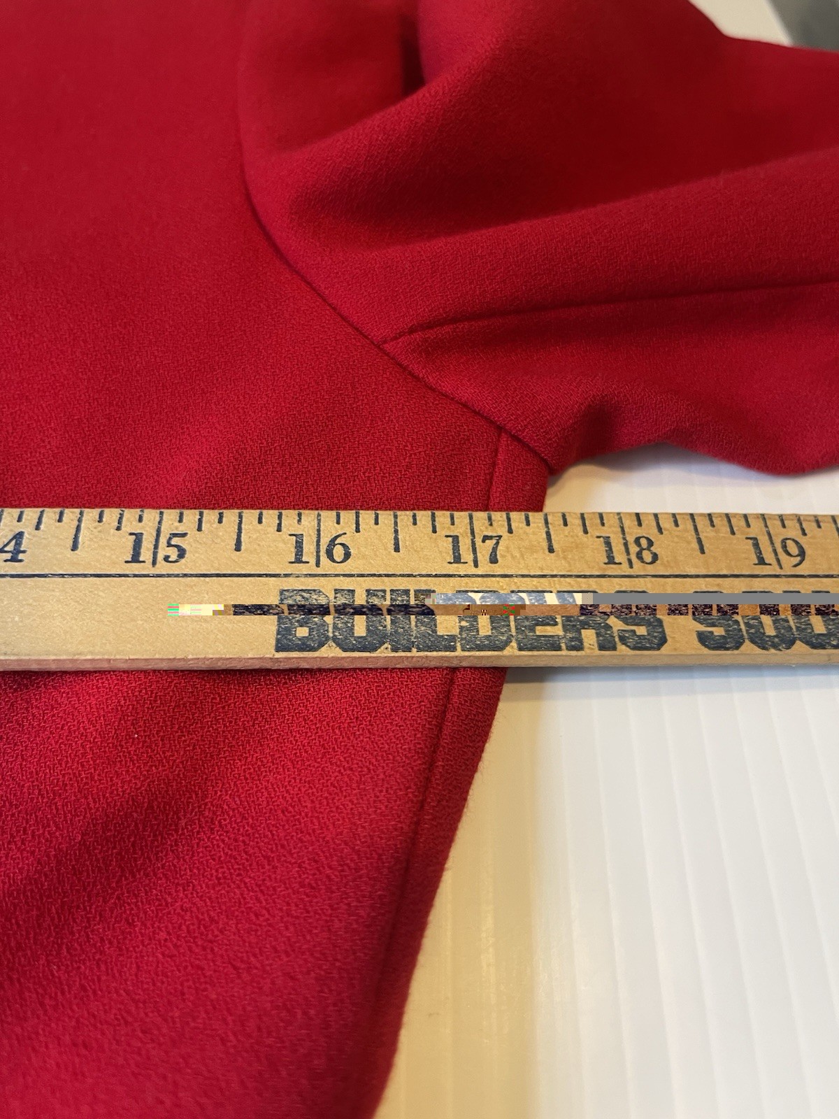 VTG Casual Corner Cotton Red With Velvet Trim Buttons Pant Suit Set Size 4