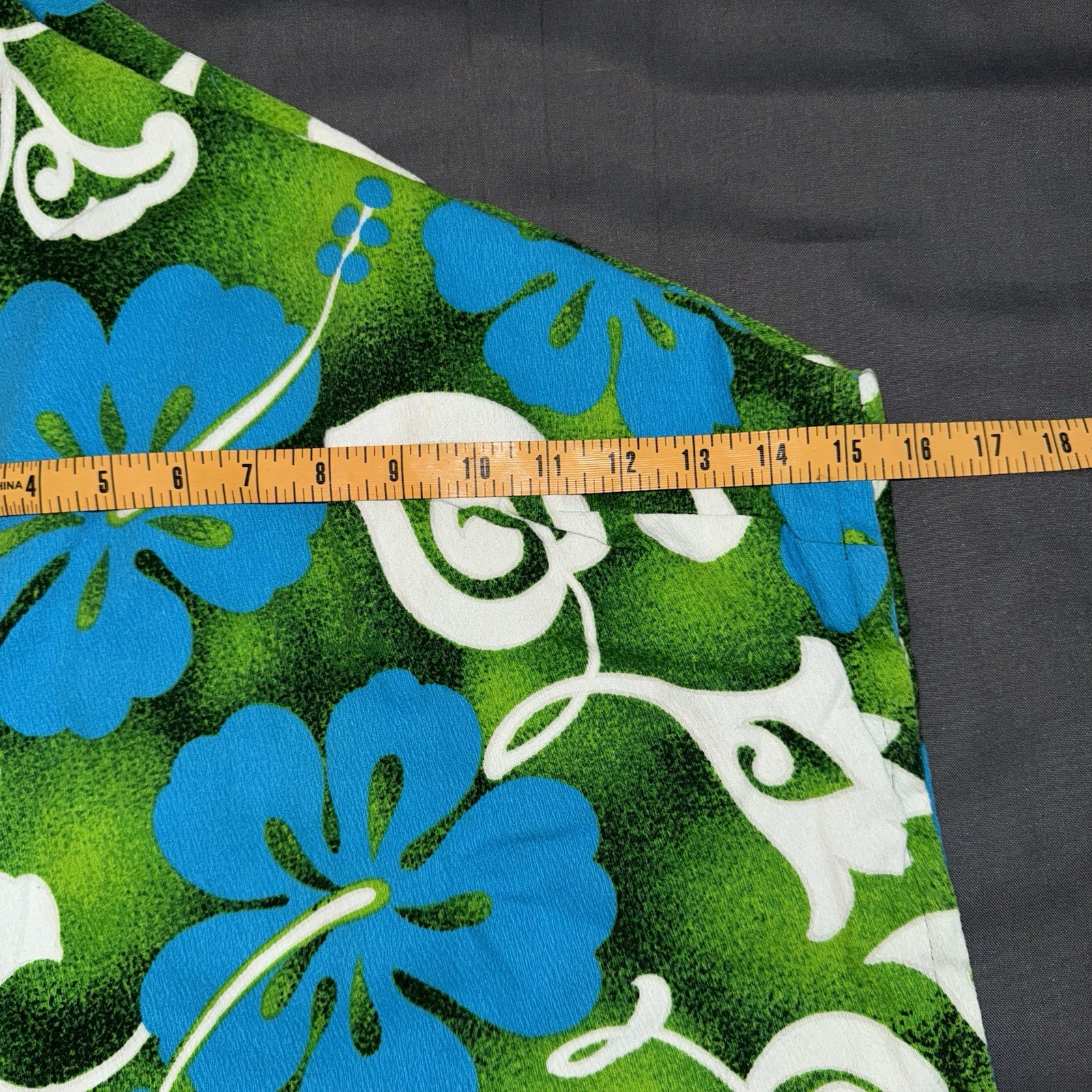 Vogue Paris Original Vintage Hawaiian Handmade One Shoulder Dress Designer