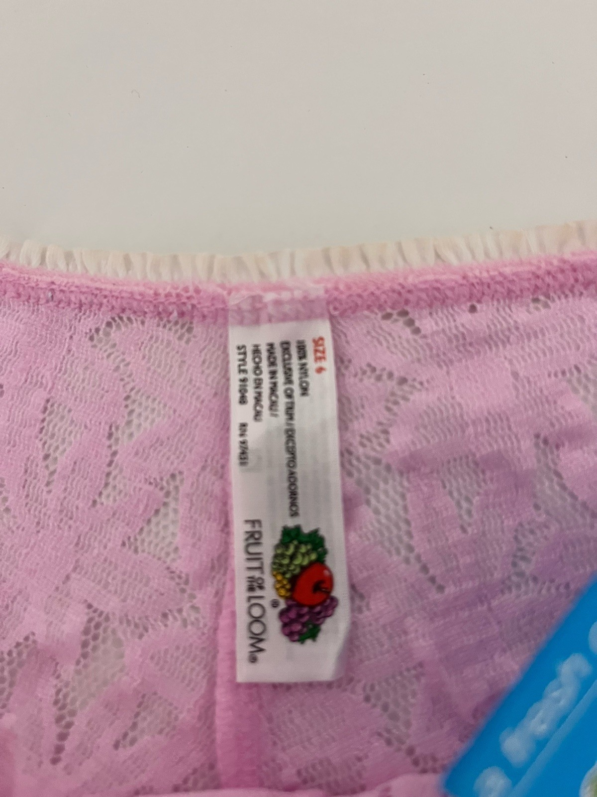 Lace See Thru Boyleg Boy shorts Fruit of Loom NWT Pink Orchid Lacy Panties 7 M