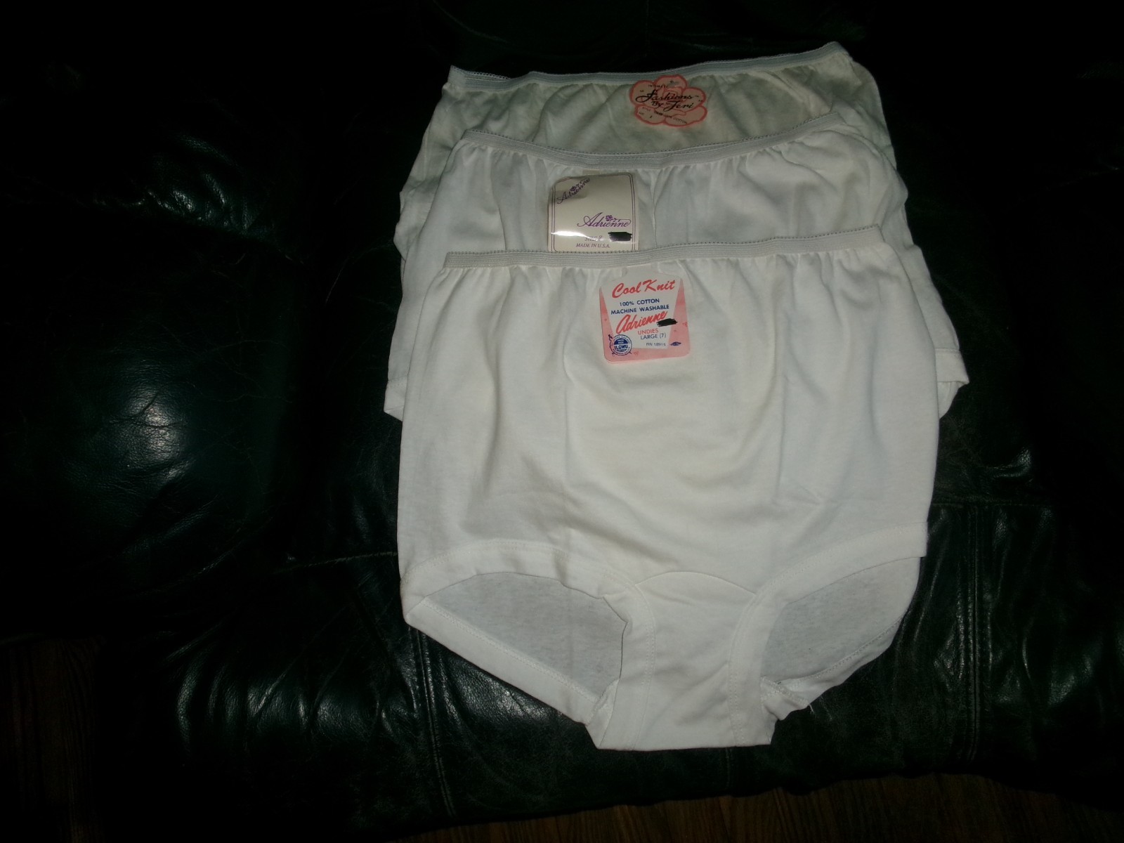 VINTAGE PANTIES~ NOS 3 Pr. GRANNY PANTIES~ 100% COTTON SZ 7/8 WHITE COTTON