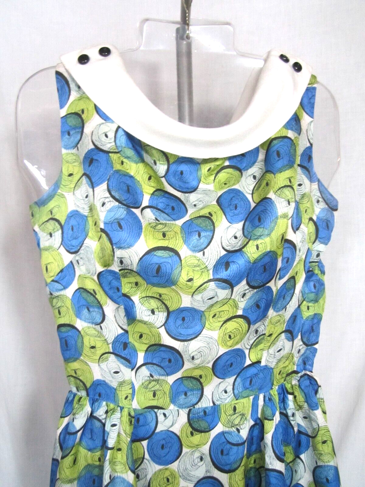 Vintage 40s Dress Costume Junior Fashion by Carole King Swing Skirt Boat Collar
