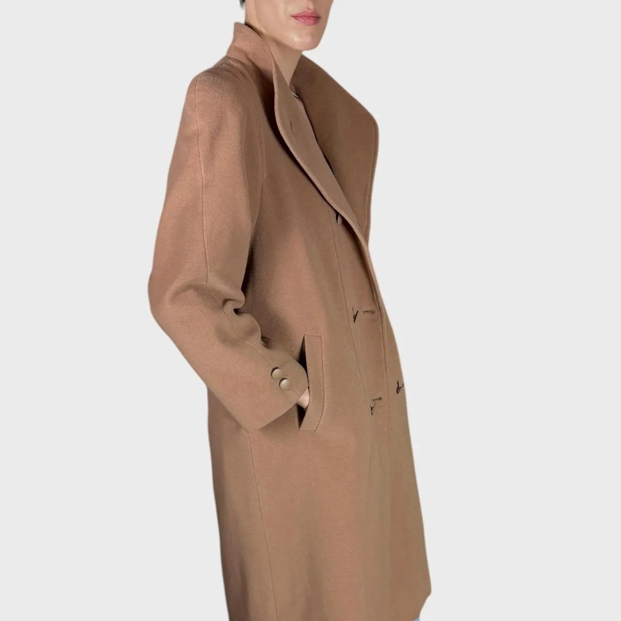 Vintage Cream Beige Wool Coat size US6/8; EU38/40