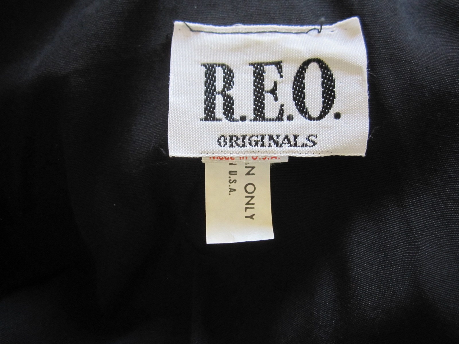 VTG NEW 80s R.E.O ORIGINALS MIDI DRESS-BLACK w LARGE WHITE COLLAR Sz 12 BEAUTY!