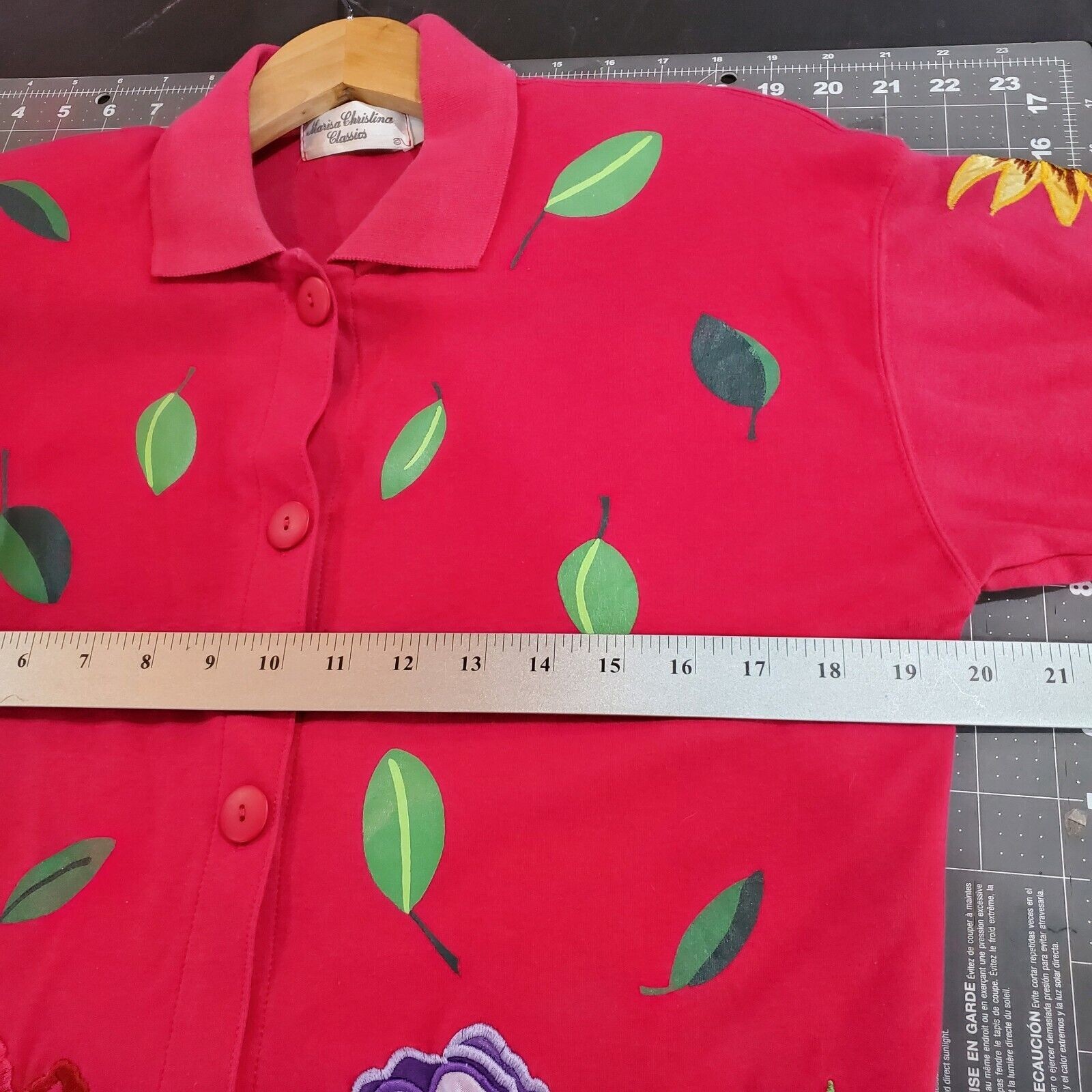 Marissa Christina Vintage Blouse Size Large Pink Floral 90s Boho Cottage Preppy