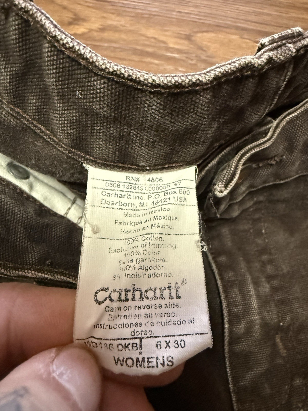 Vintage 90’s Women’s Carhartt Double Knee Canvas Brown Pants Size 6