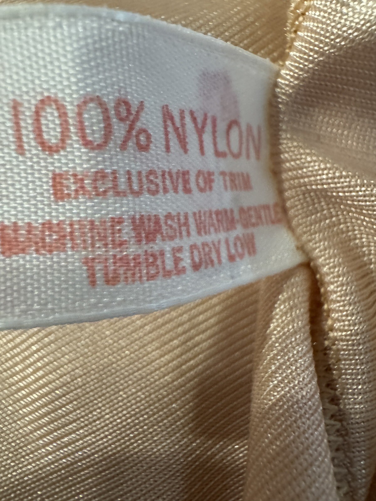 Vintage by Blush Beige Nylon Lace Trim Camisole USA Size S Stretch Lace Straps